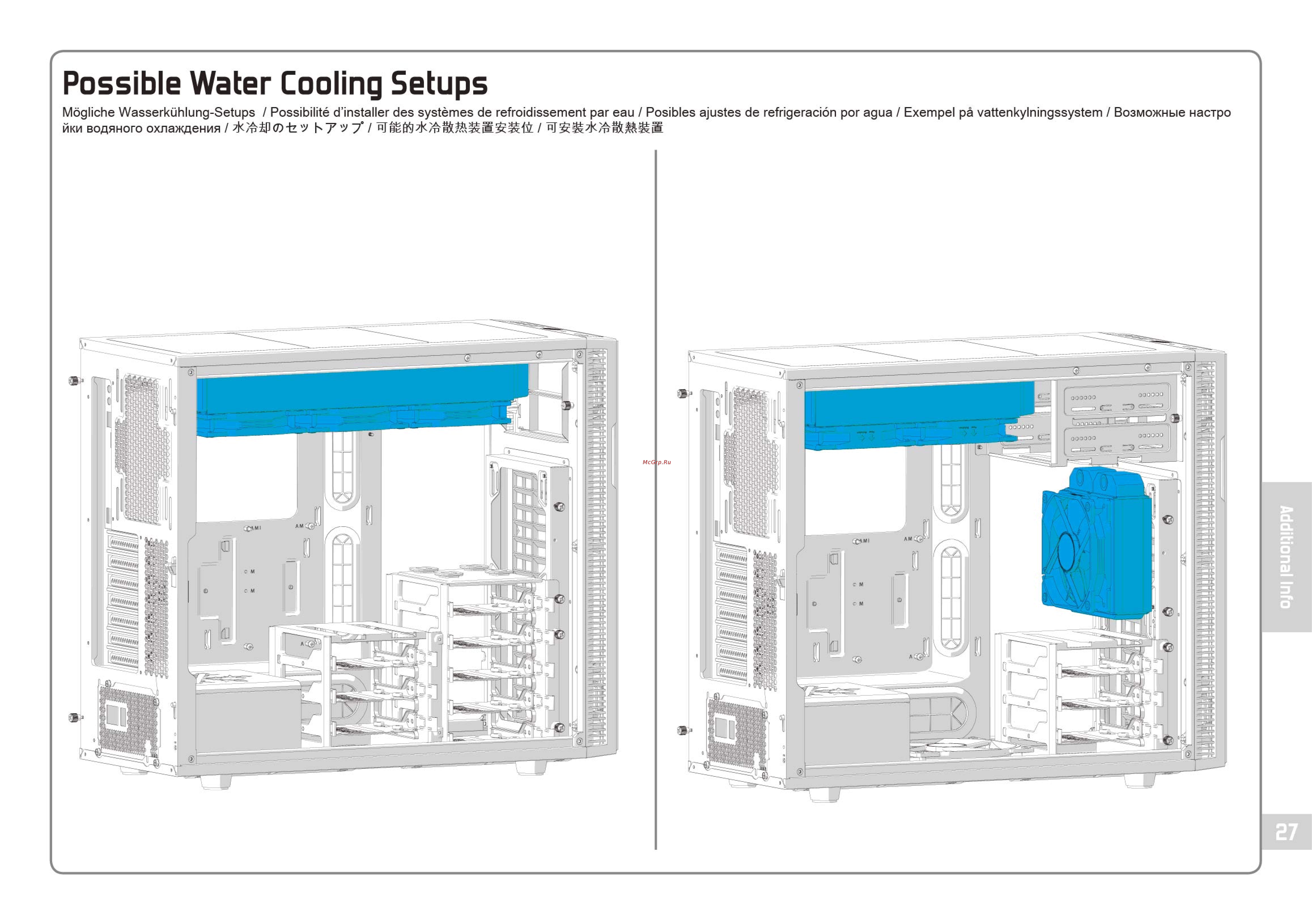 Fractal Design define r5, fd-ca-def-r5-ti, w/o psu, titanium [31/40] Possible water cooling setups