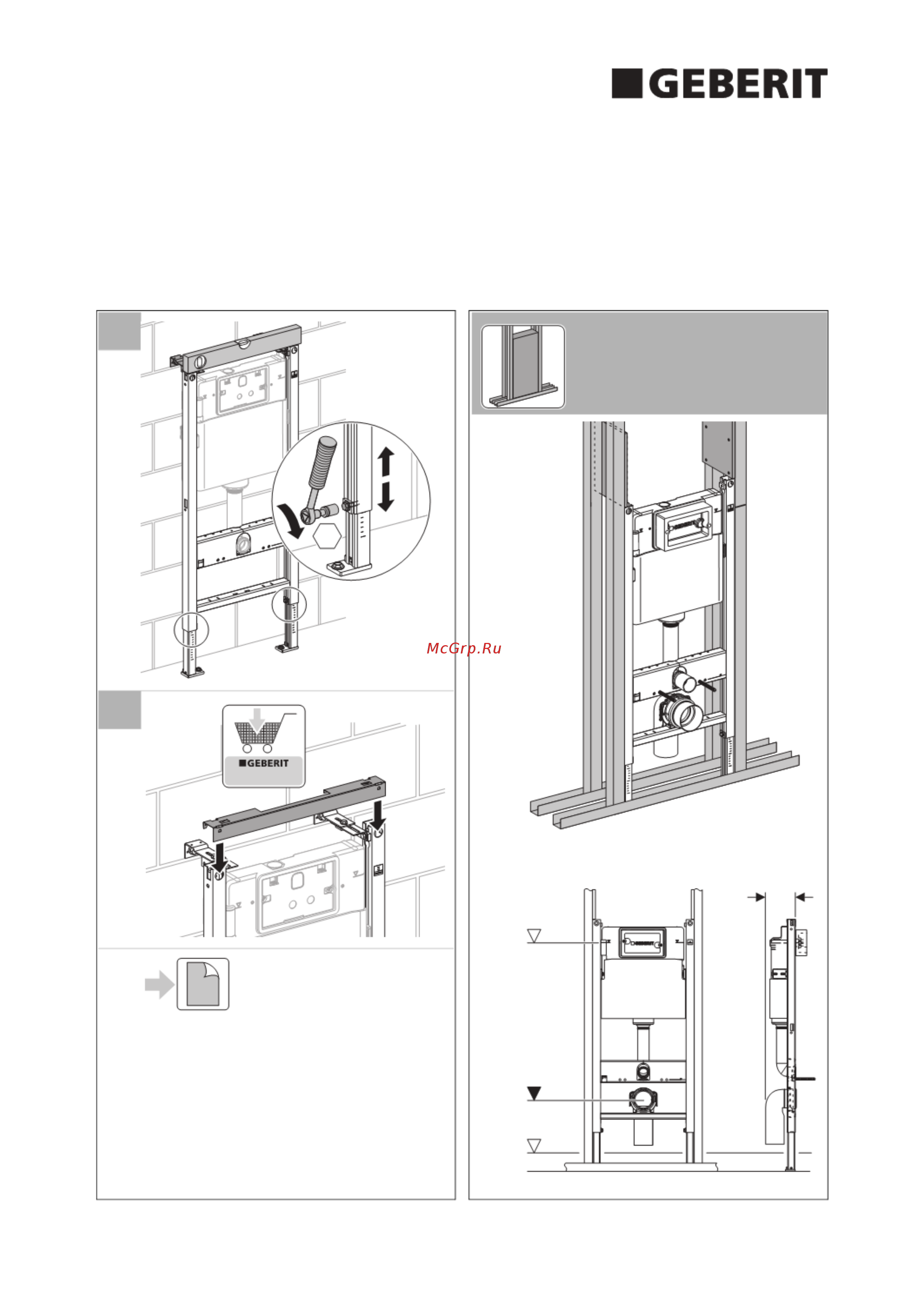 Geberit duofix delta 458.160.00.1 [4/8] Installation