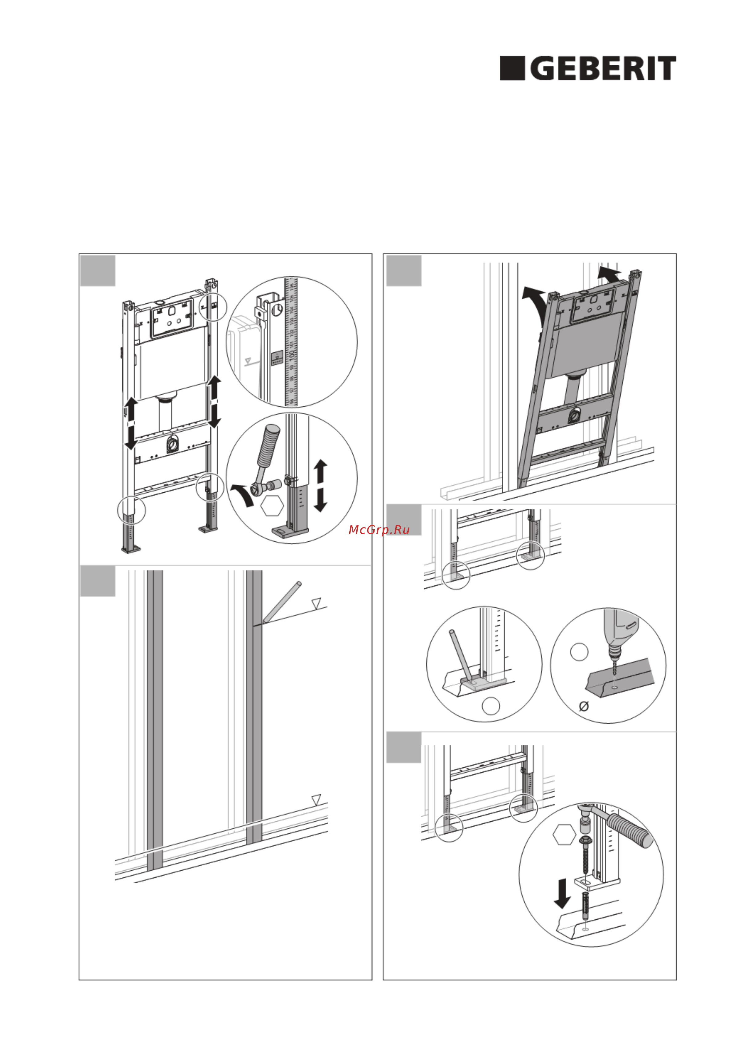 Geberit duofix delta 458.160.00.1 [5/8] Installation