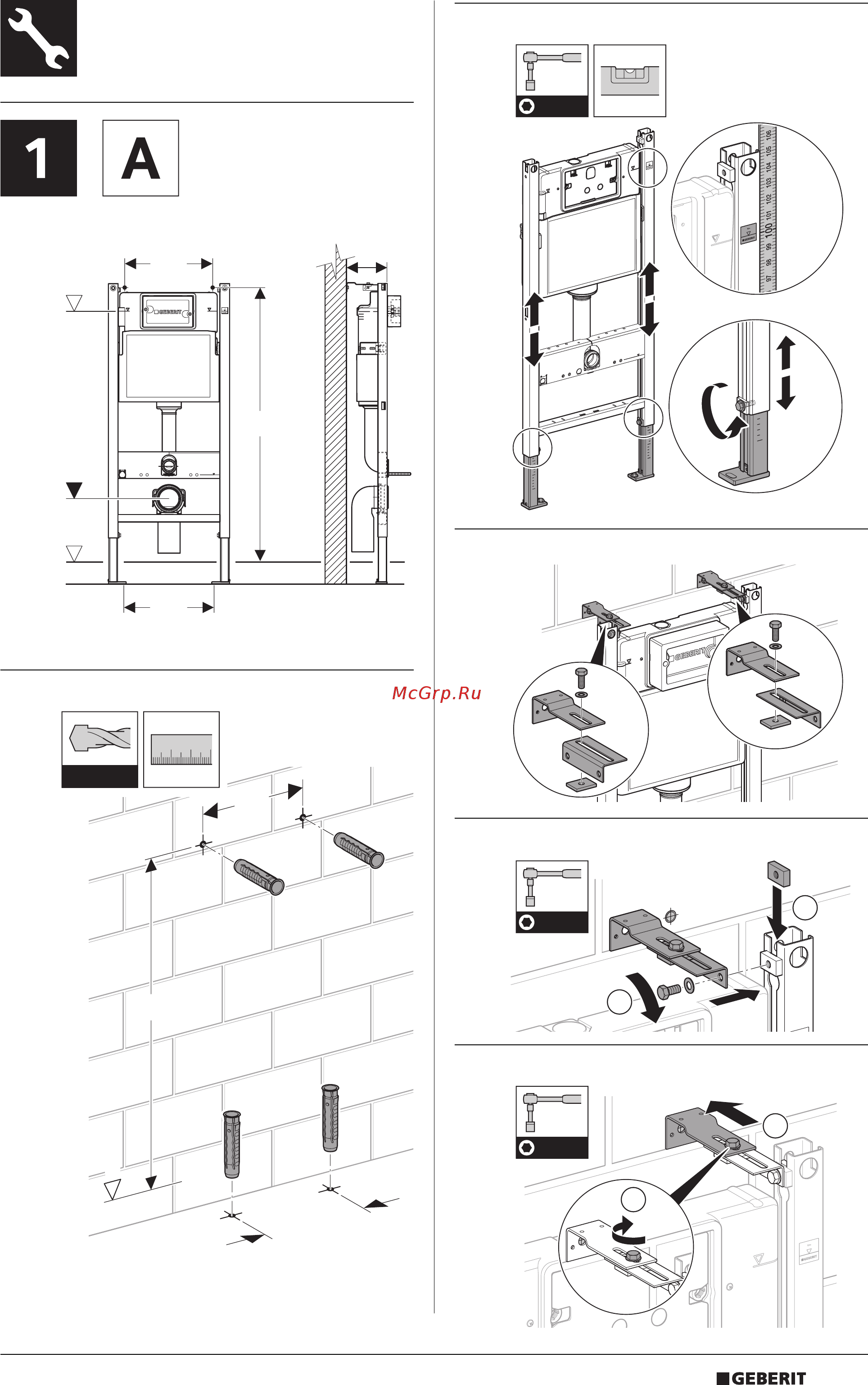 Geberit delta 458.161.21.1 Инструкция по эксплуатации онлайн [3/8] 181833