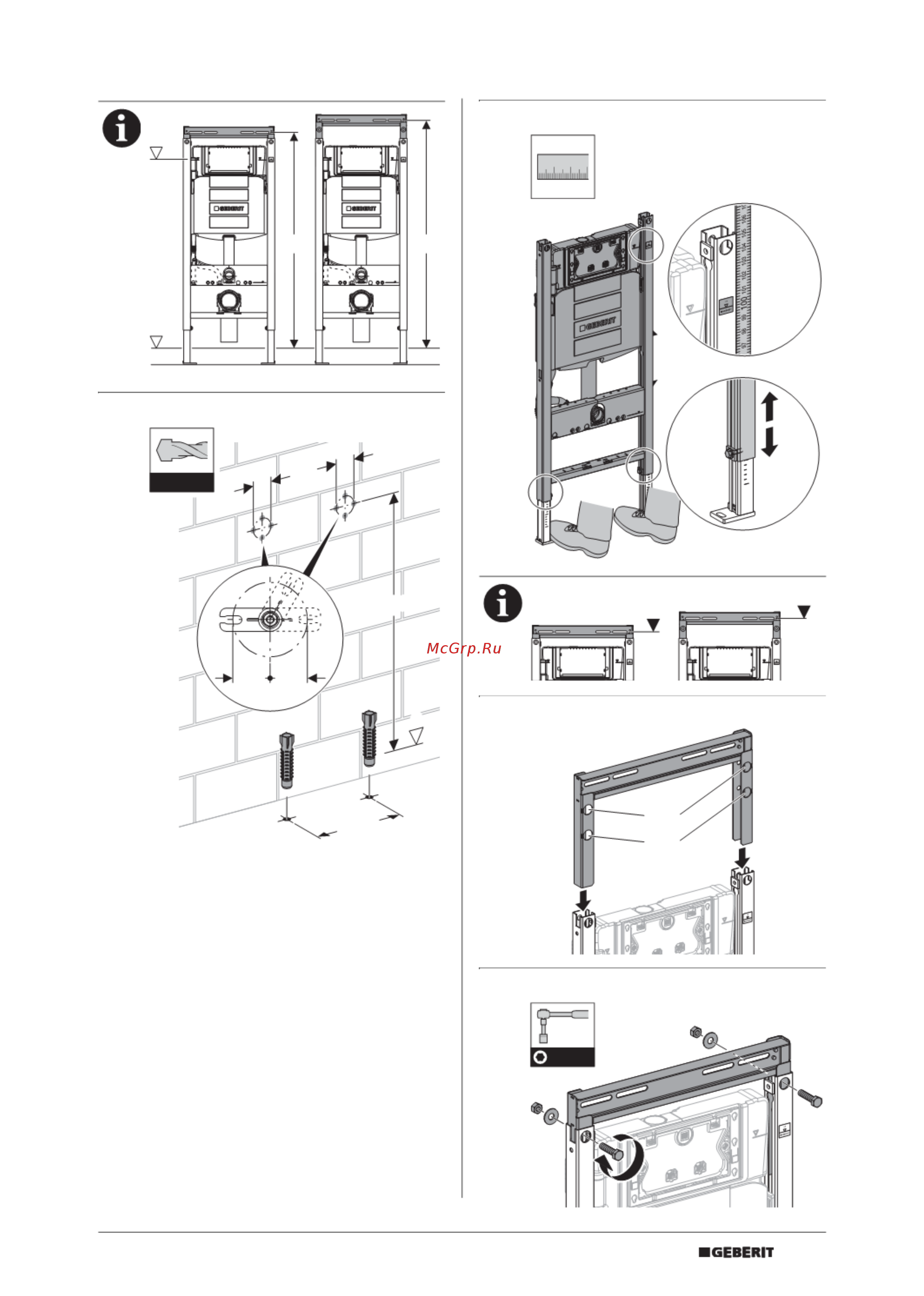 Geberit sigma plattenbau 111.362.00.5 Инструкция по эксплуатации онлайн [3/8] 181834