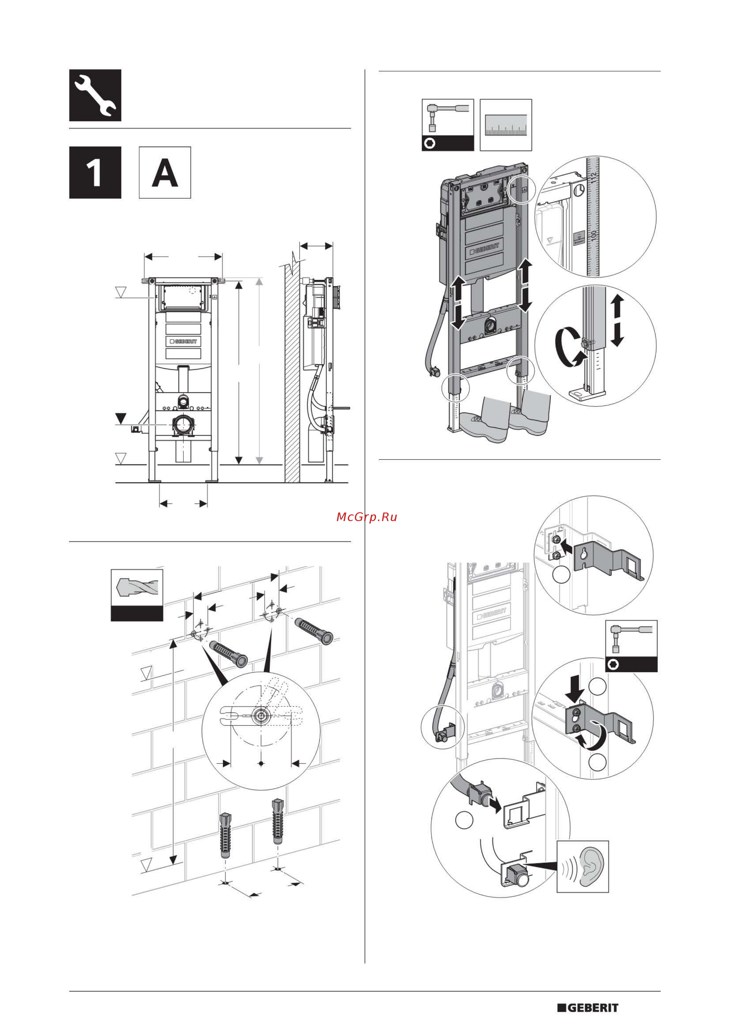 Geberit duofix 111.361.00.5 Инструкция по эксплуатации онлайн [3/12] 181835