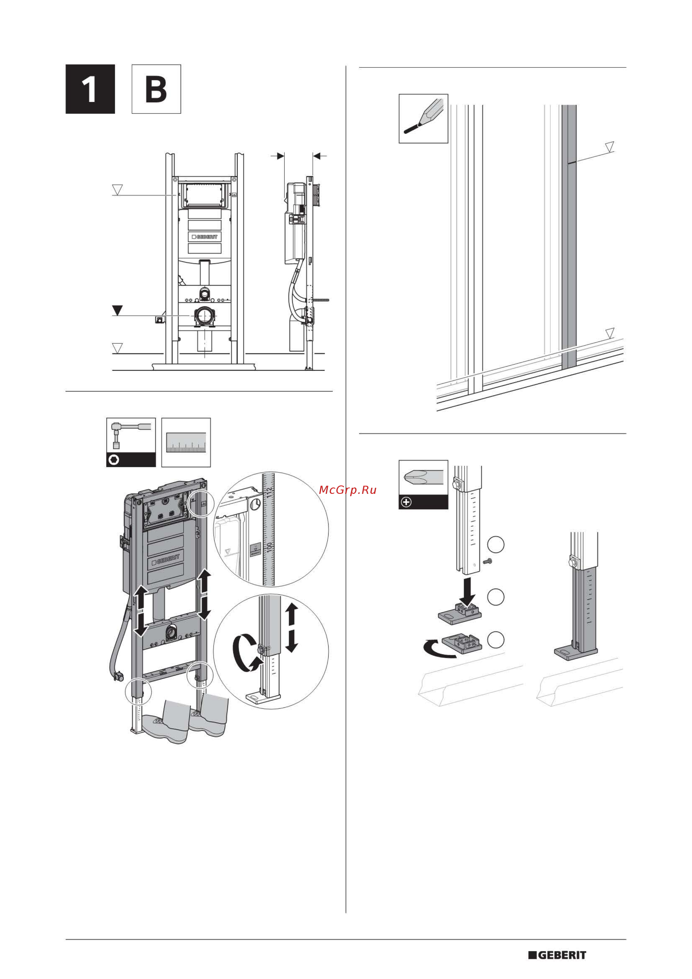 Geberit duofix 111.361.00.5 Инструкция по эксплуатации онлайн [5/12] 181835