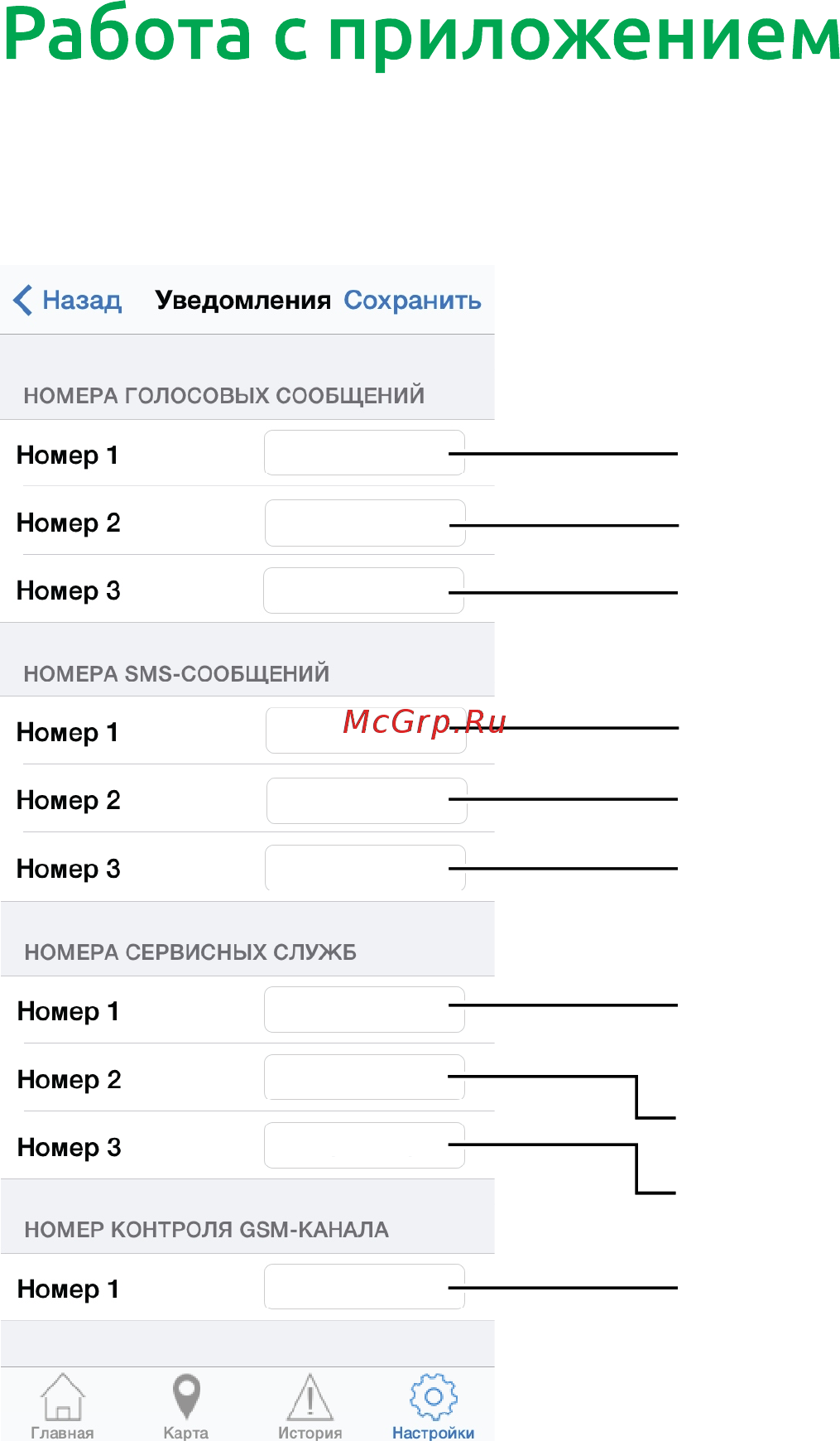 Centurion IG-50 [12/15] Страница настройки