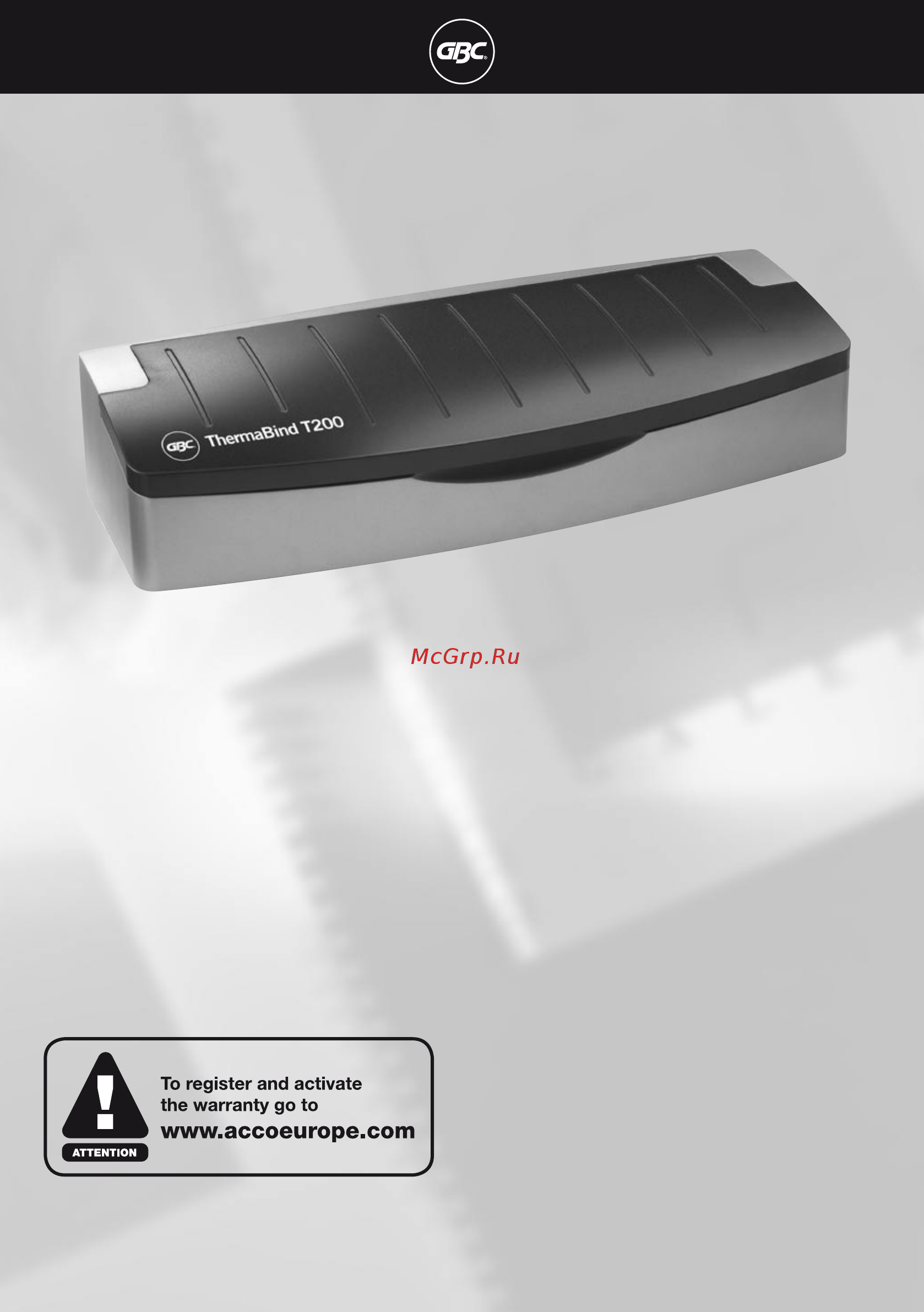 GBC ThermaBind™ T200 Инструкция по эксплуатации онлайн