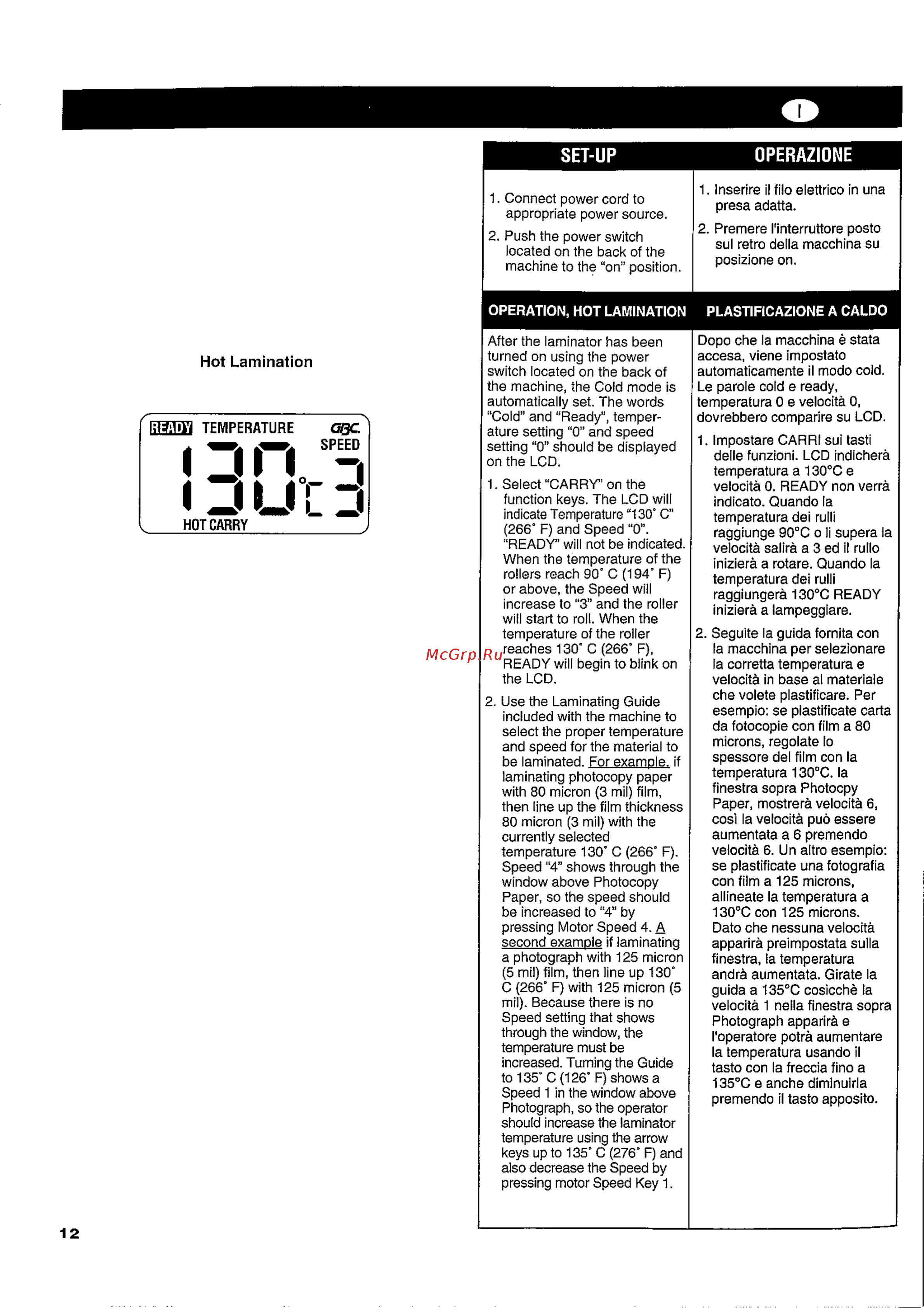 GBC HeatSeal™ ProSeries 3500LM [12/24] Operation hot lamination plastificazione a caldo