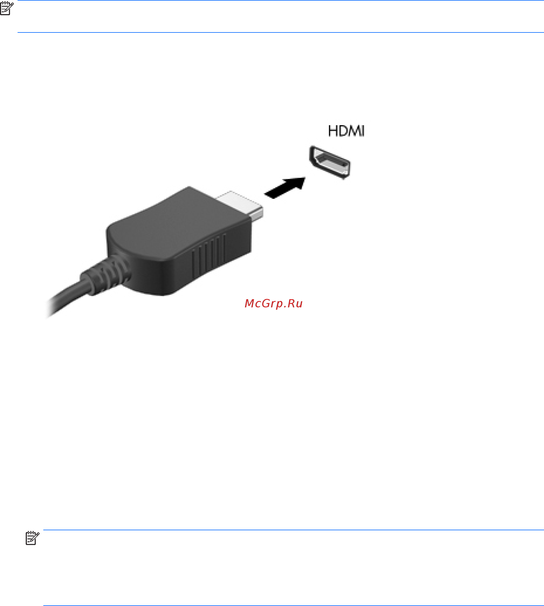 HP 15-ay520ur, y6h95ea [35/79] Подключение видеоустройств с помощью кабеля hdmi только на некоторых моделях