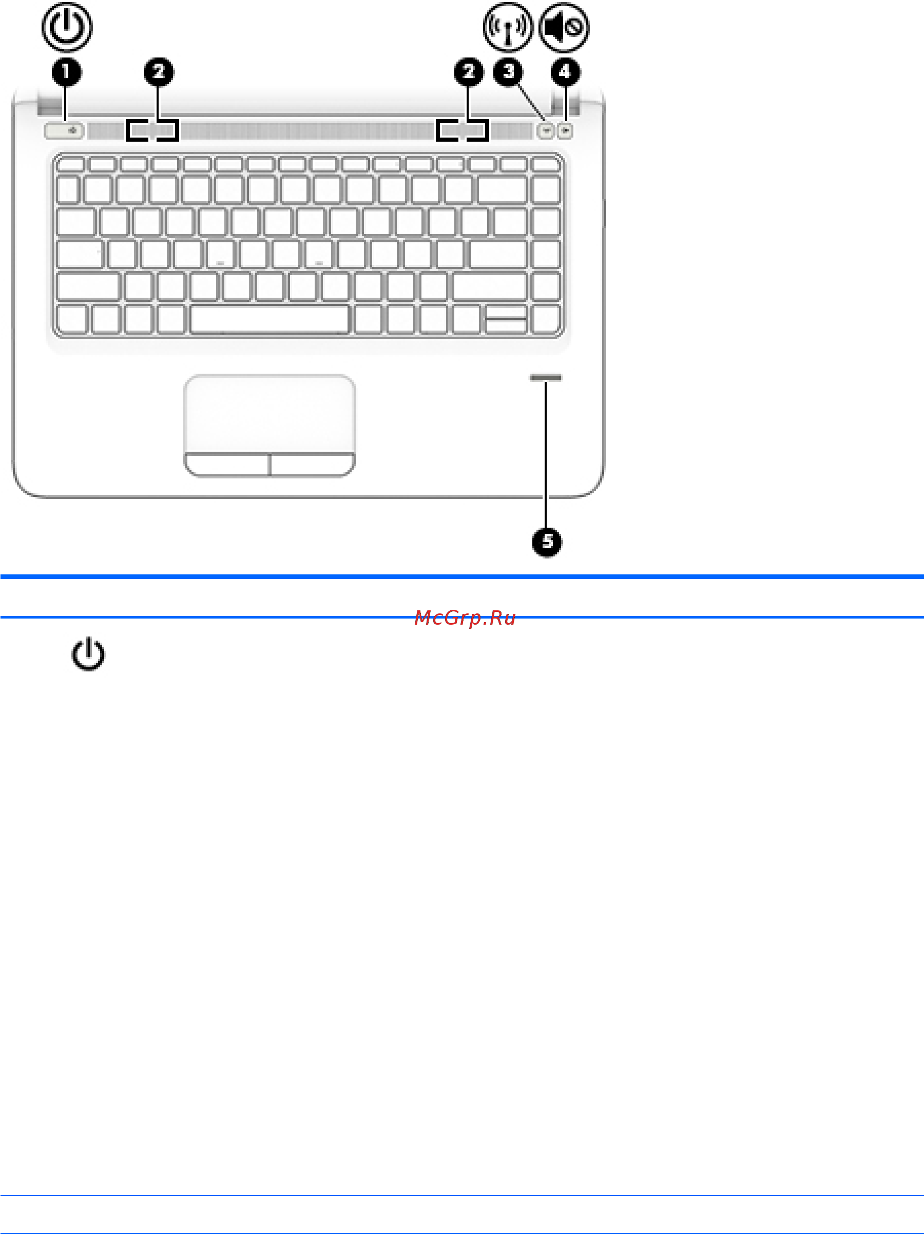 HP probook 430, w4n77ea [23/86] Кнопки динамики и считыватель отпечатков пальцев