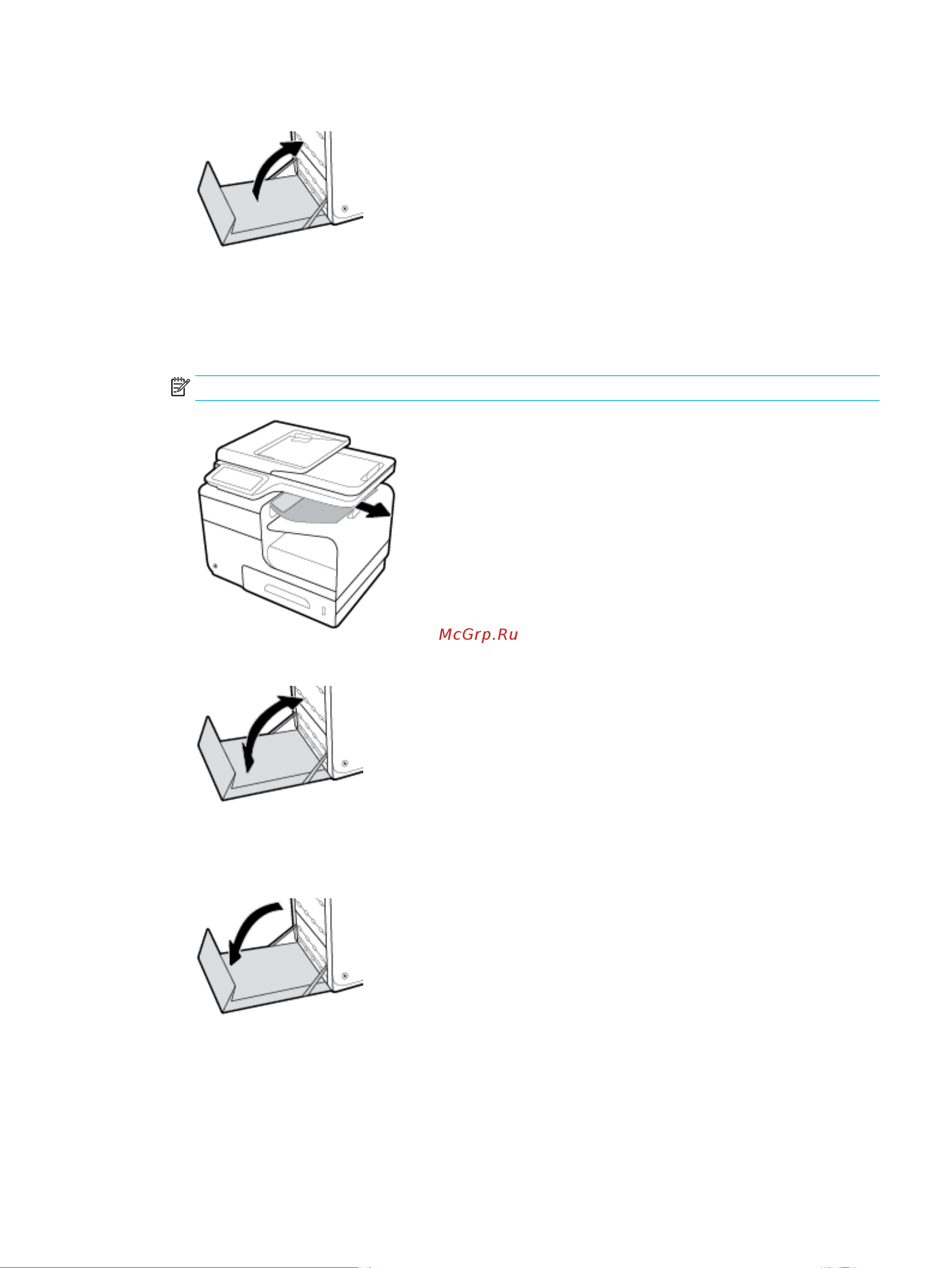 HP pagewide pro 477dw [159/231] Устранение замятия в дуплексере