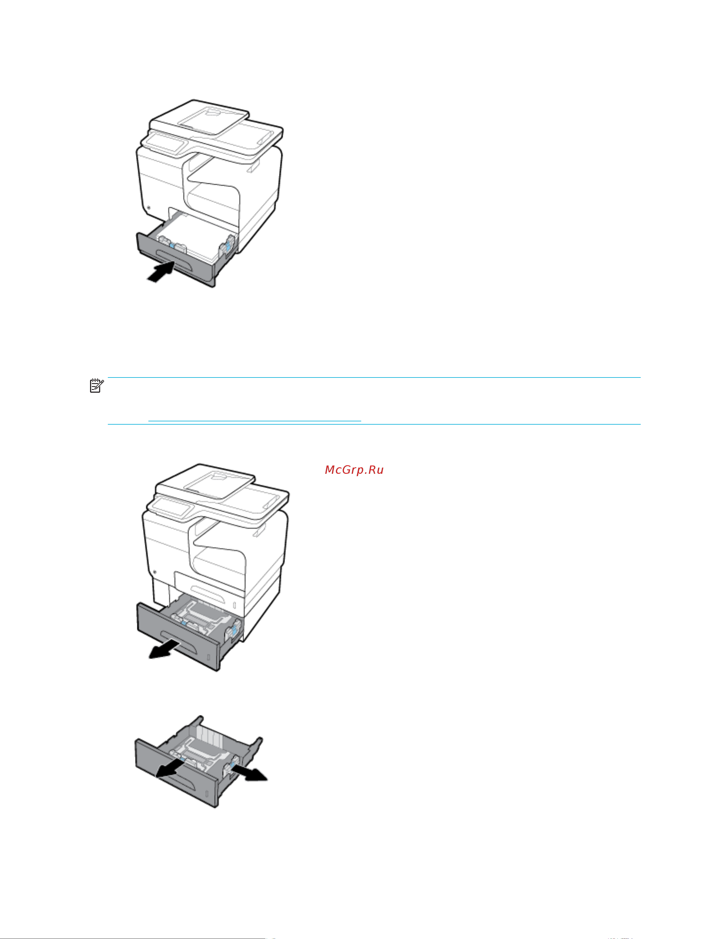 HP pagewide pro 477dw [70/231] Загрузка в дополнительный лоток 3