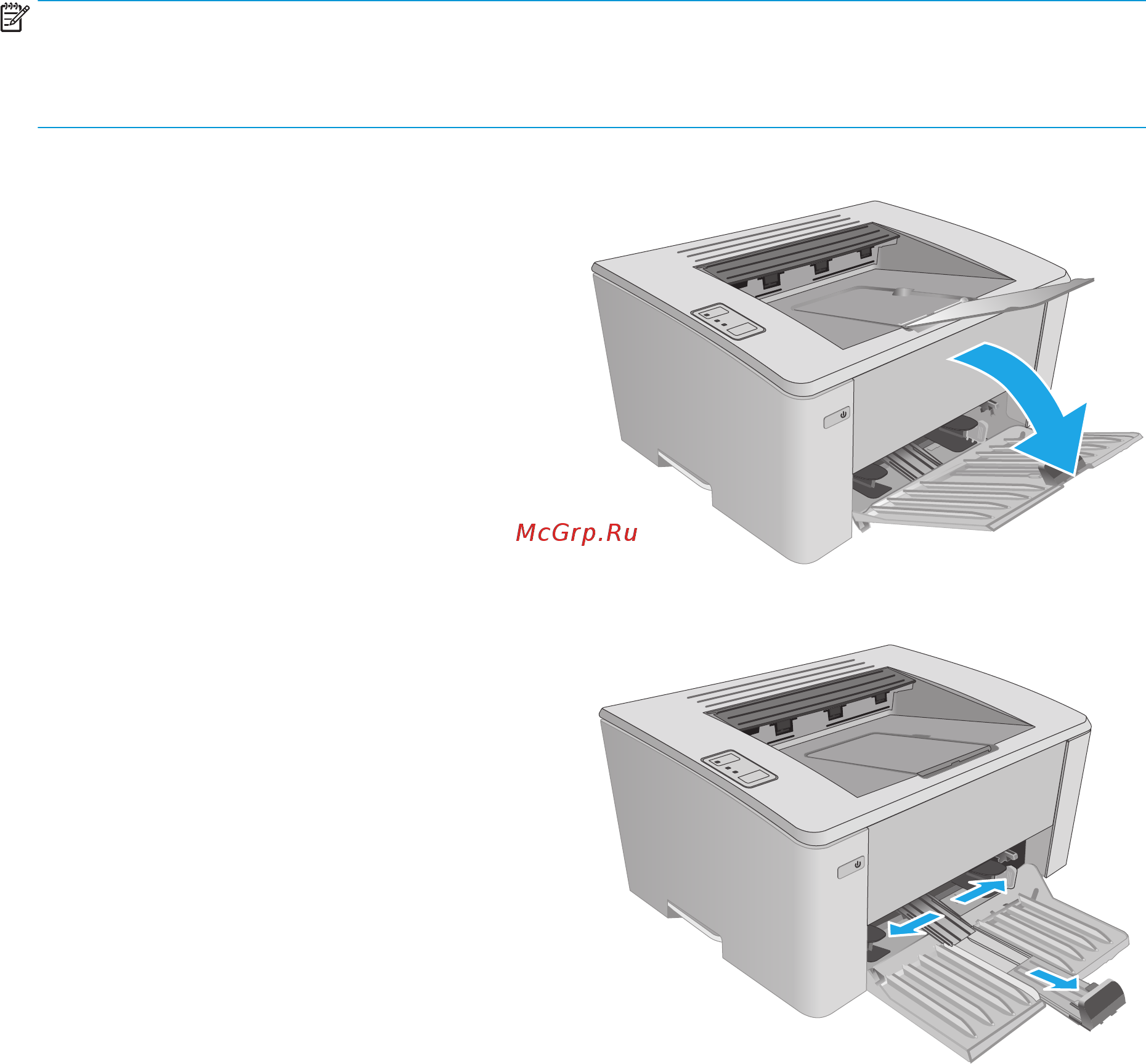 HP laserjet pro m104a ru [22/116] Загрузка бумаги во входной лоток