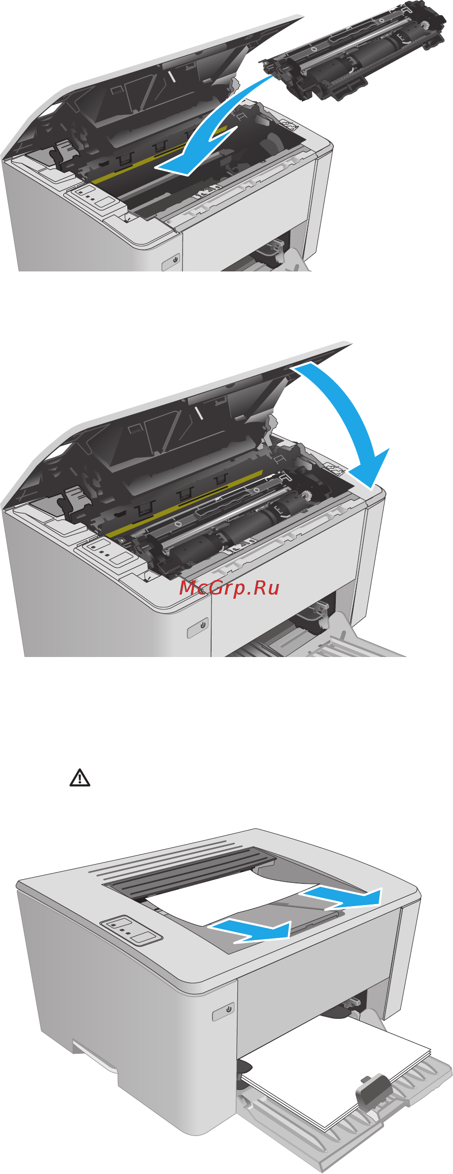 HP laserjet ultra m106w [98/116] Устранение замятий бумаги в выходном лотке