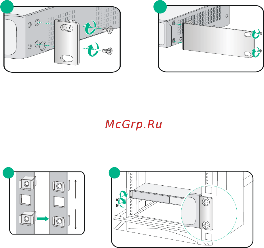 HP 1420-8g, jh329a [5/12] Вставьте закладные гайки