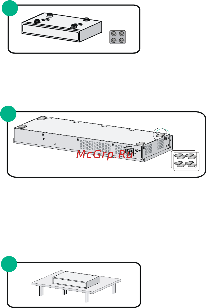 HP 1420-8g, jh329a [6/12] Переверните коммутатор и установите его на рабочем месте верхней стороной вверх