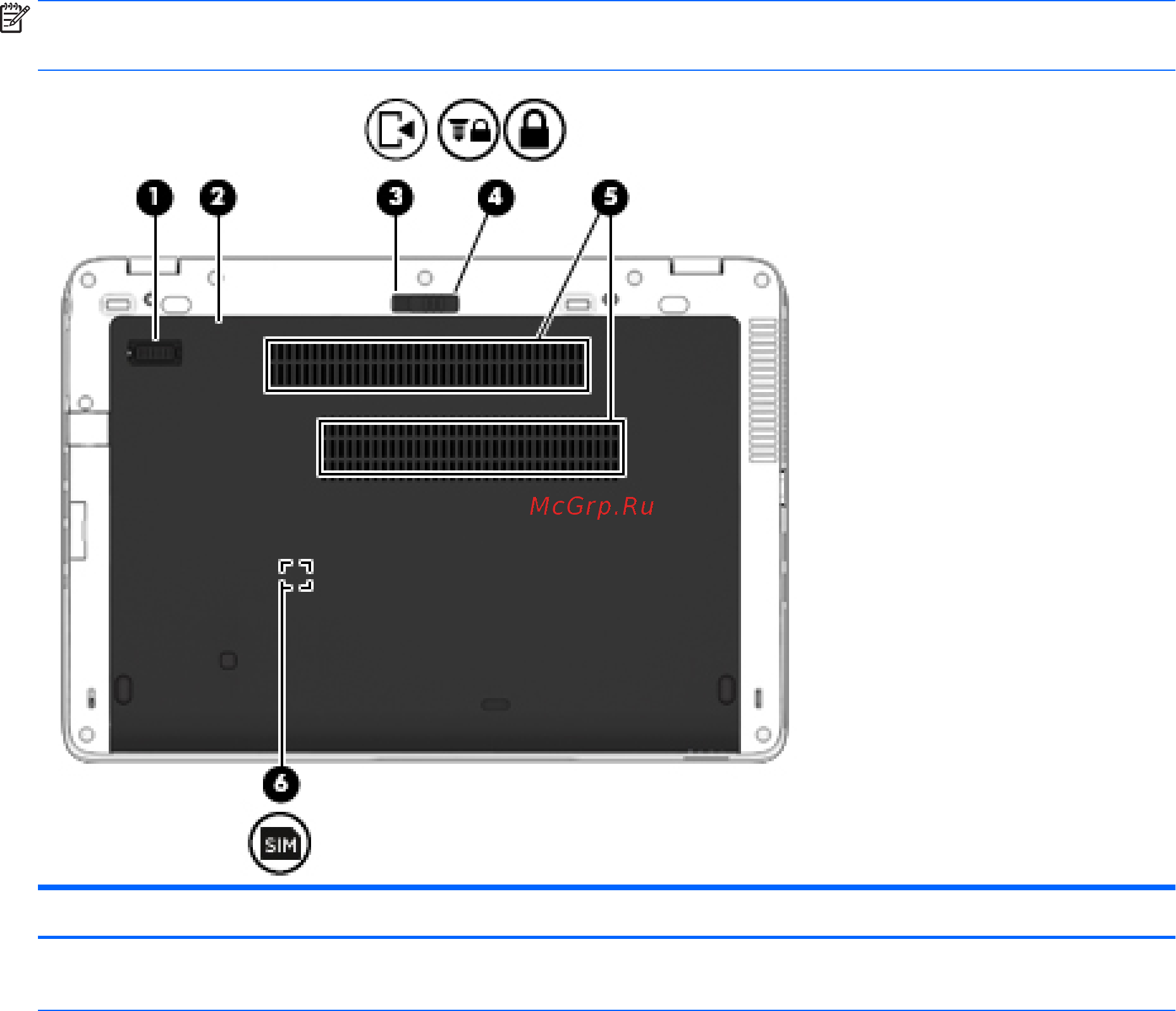 HP elitebook 840, l2w81aw [31/97] Нижняя панель