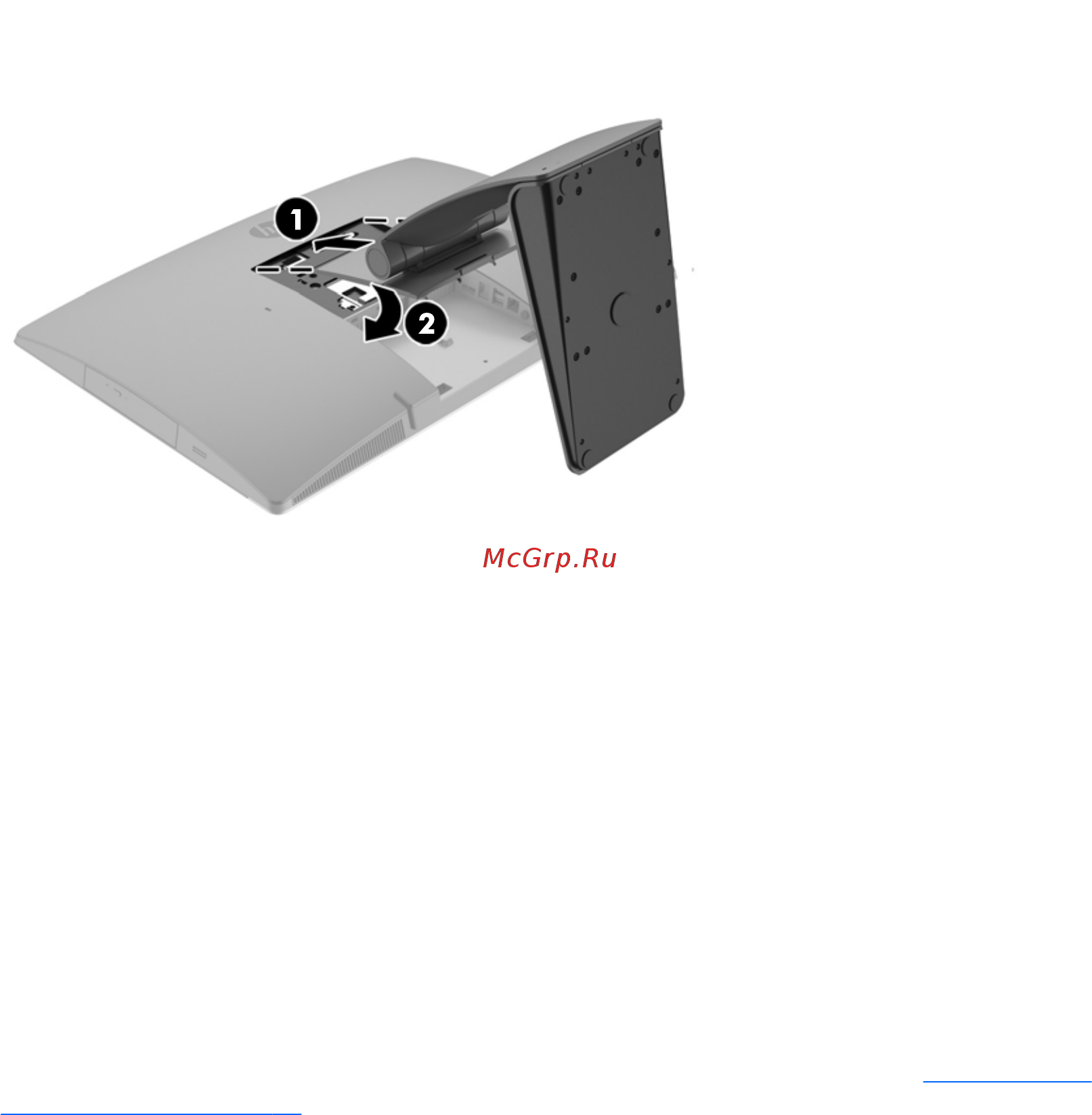 HP EliteOne 800 G2 T4K01EA [25/74] Снятие наклонной подставки