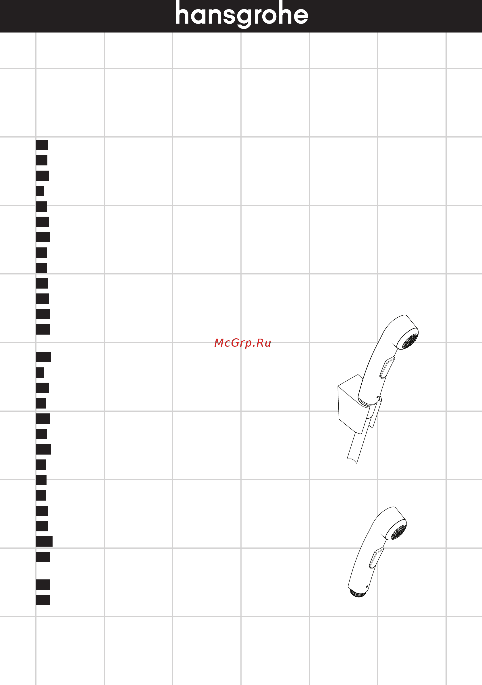 HansGrohe 32129000, хром Инструкция по эксплуатации онлайн