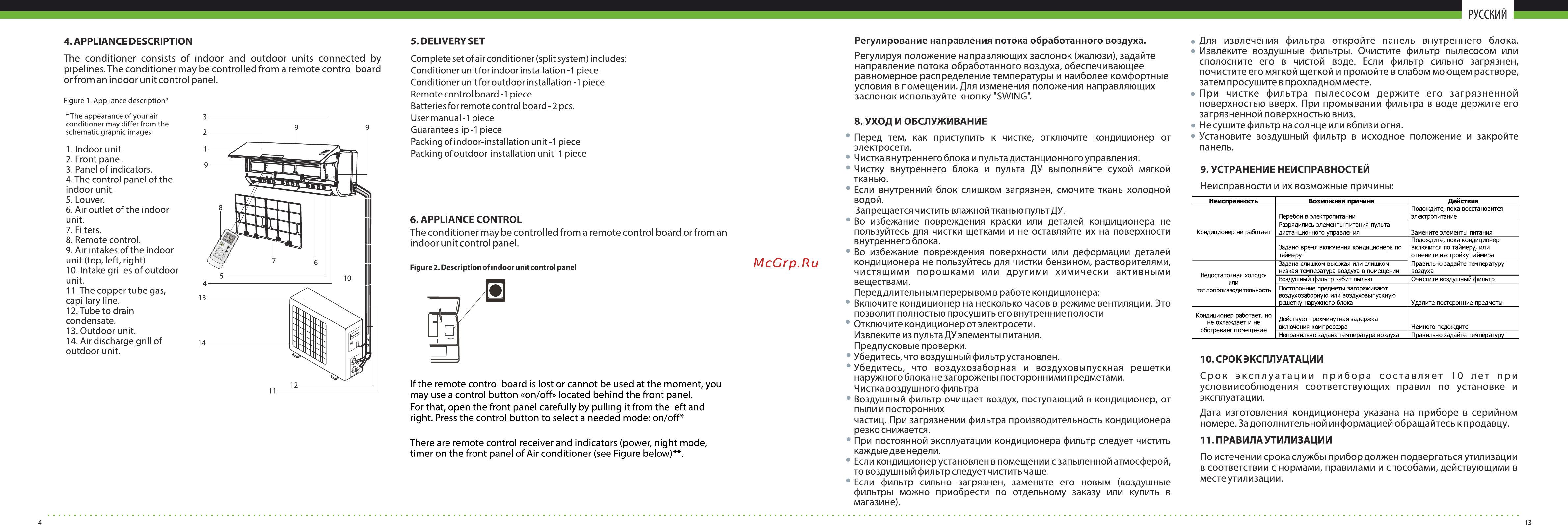 Hisense as-07hr4synnkg/as-07hr4synnkw [4/8] Регулирование направления потока обработанного воздуха