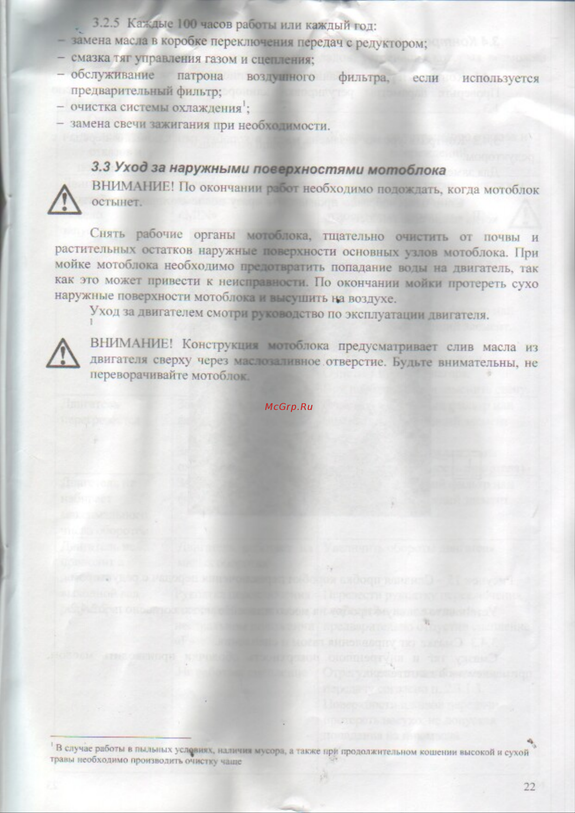 Туламаш-тарпан 26994 Тарпан 07-01 5,5 л.с., 70 см ширина обработки, 2,5 л [23/36] Ностями мотоблока