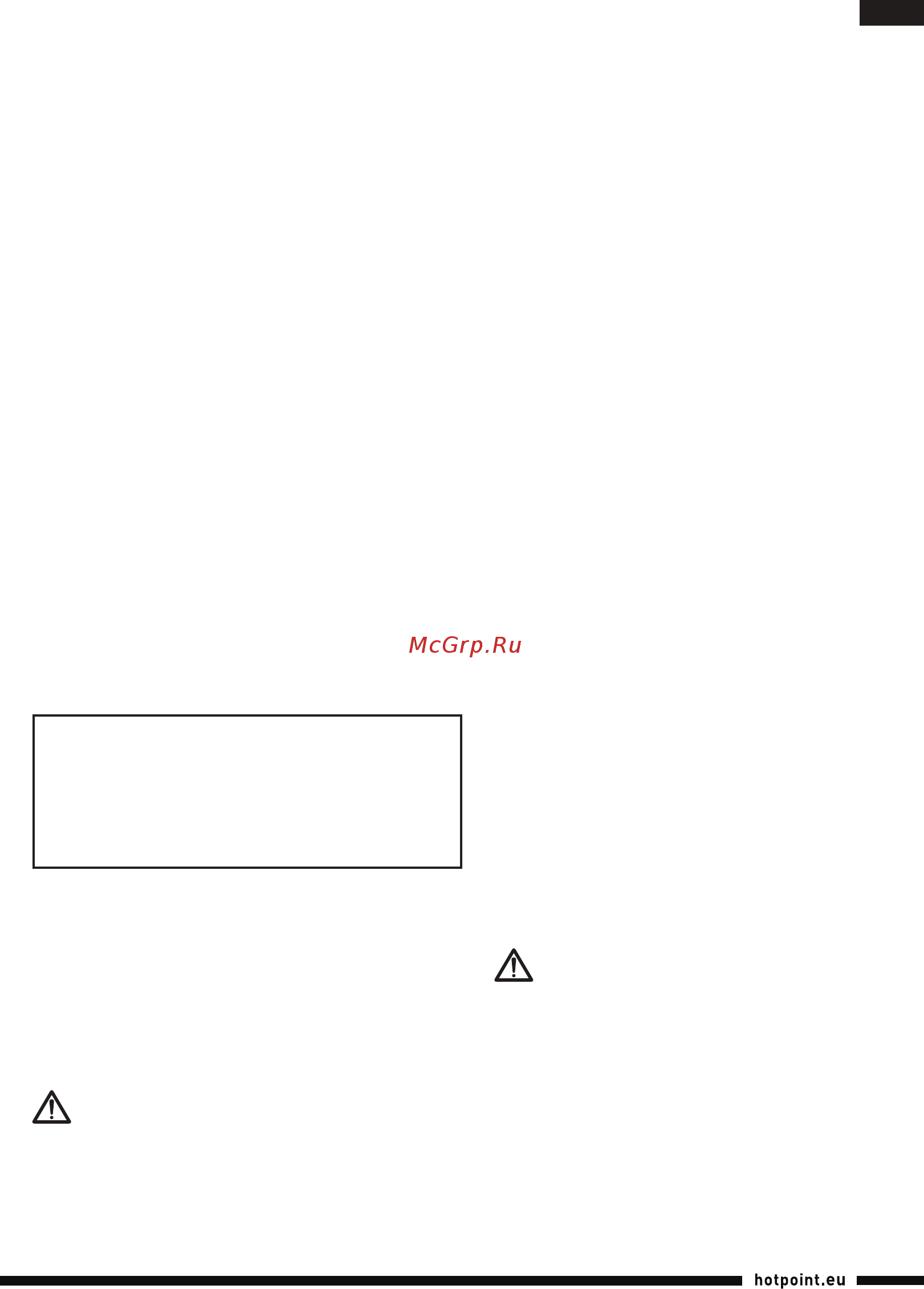 Hotpoint-Ariston sl b10 bqh [23/100] Consignes générales de sécurité