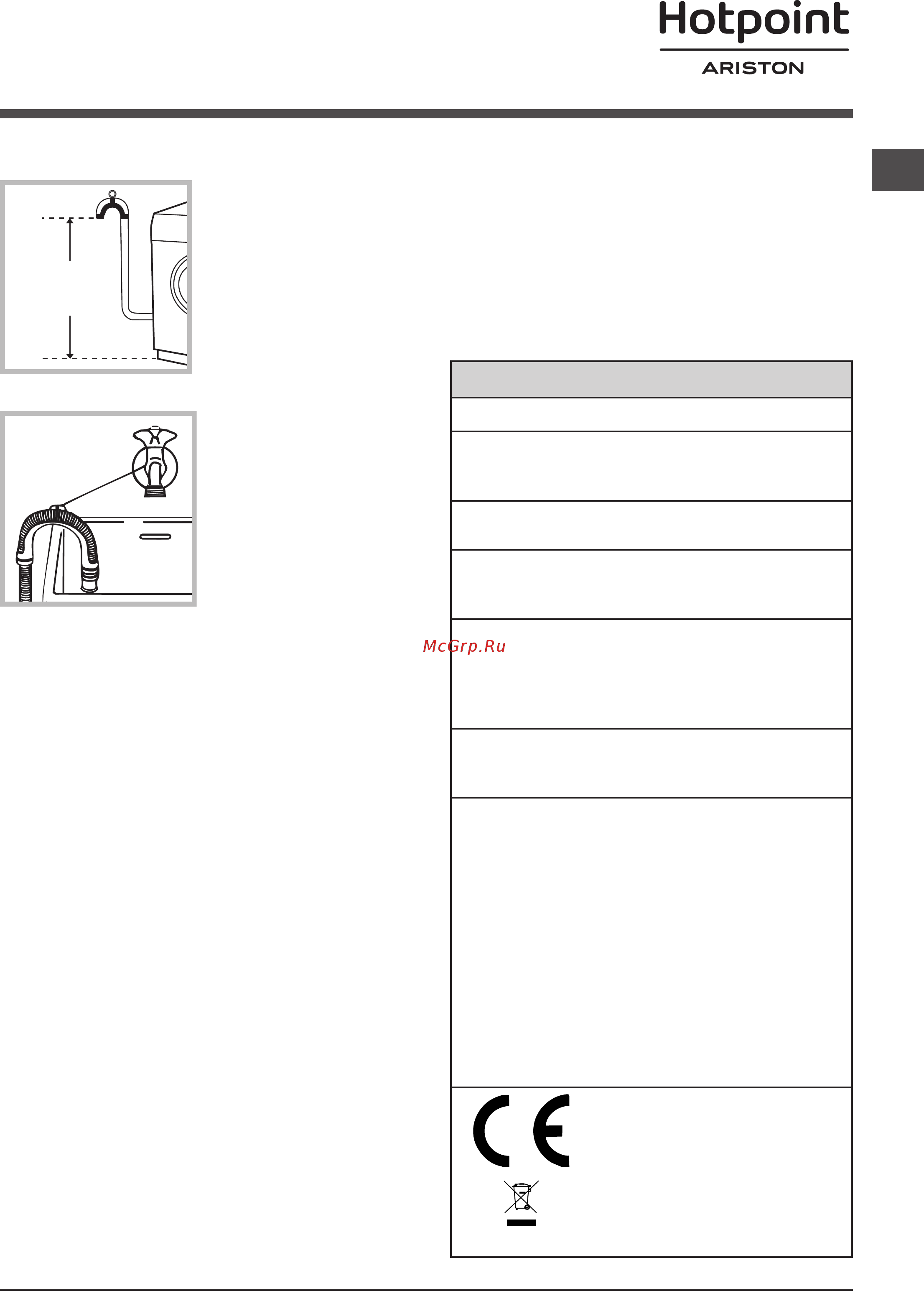 Hotpoint-Ariston fdg 8640bs [15/84] Datos técnicos