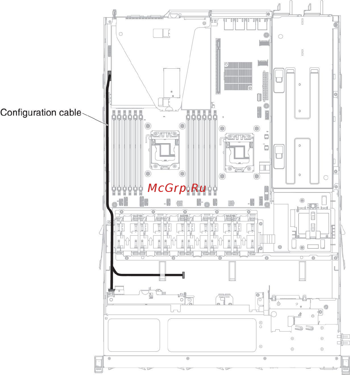 IBM system x3530 m4 (7160k2g, 90y8826 х4, 49y3760, 00d4413) [296/402] Inch hard disk drive cable connection