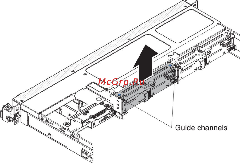 IBM system x3530 m4 (7160k2g, 90y8826 х4, 49y3760, 00d4413) [79/402] Installing an optional 4x2 inch hot swap drive backplane