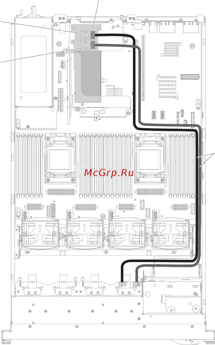 IBM x3650 m4, 7915e3g [114/192] Make sure that the configuration cable is connected to the backplanes and system board