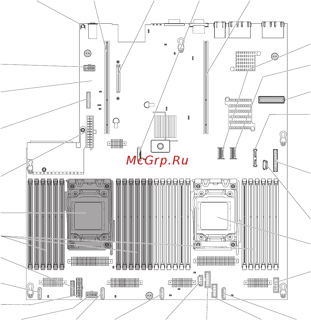 IBM x3650 m4, 7915e3g [51/192] System board internal connectors