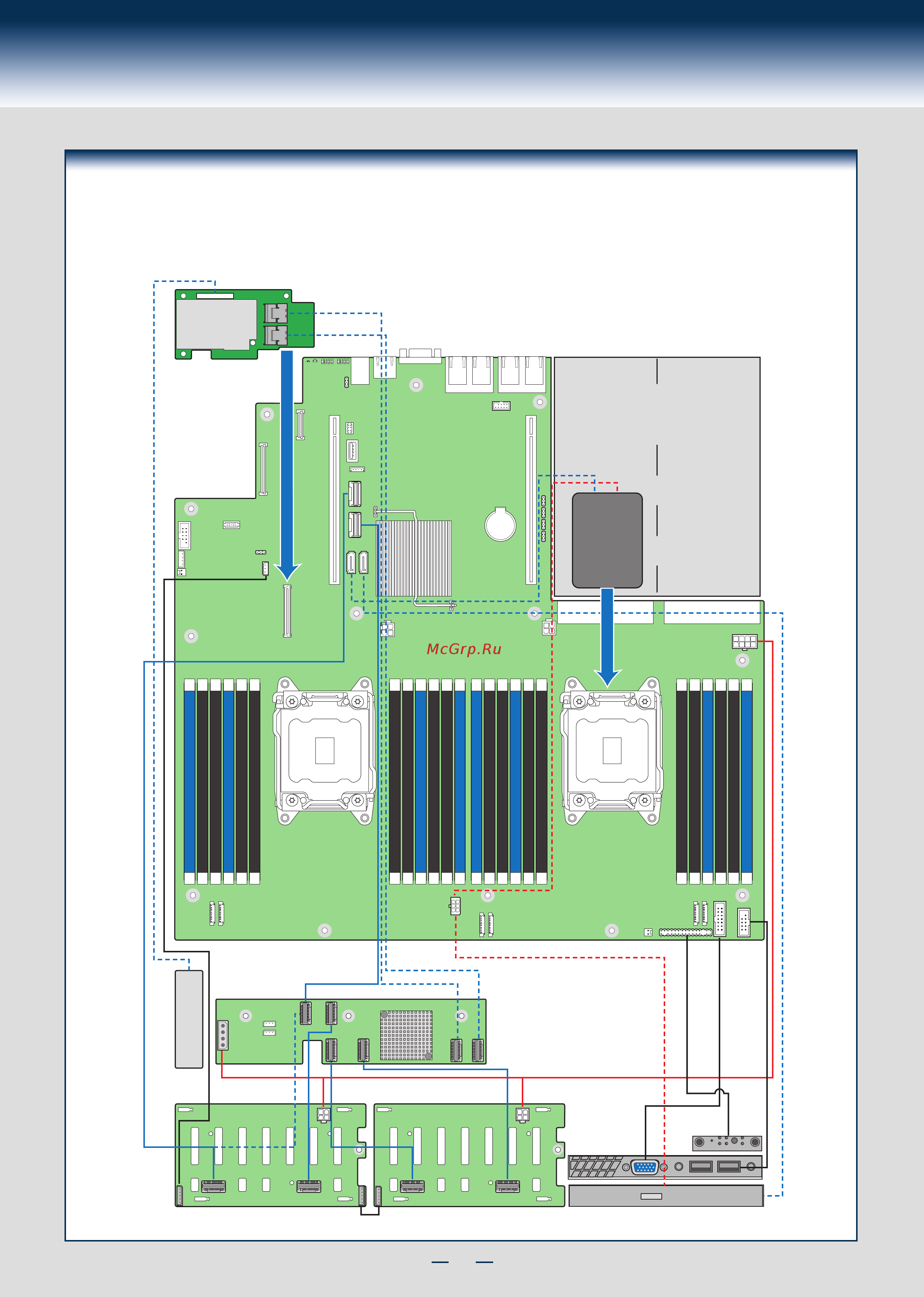 Intel r2208gz4gs9 [20/22] System cabling diagram for system with 16 x 2 hard drive bay