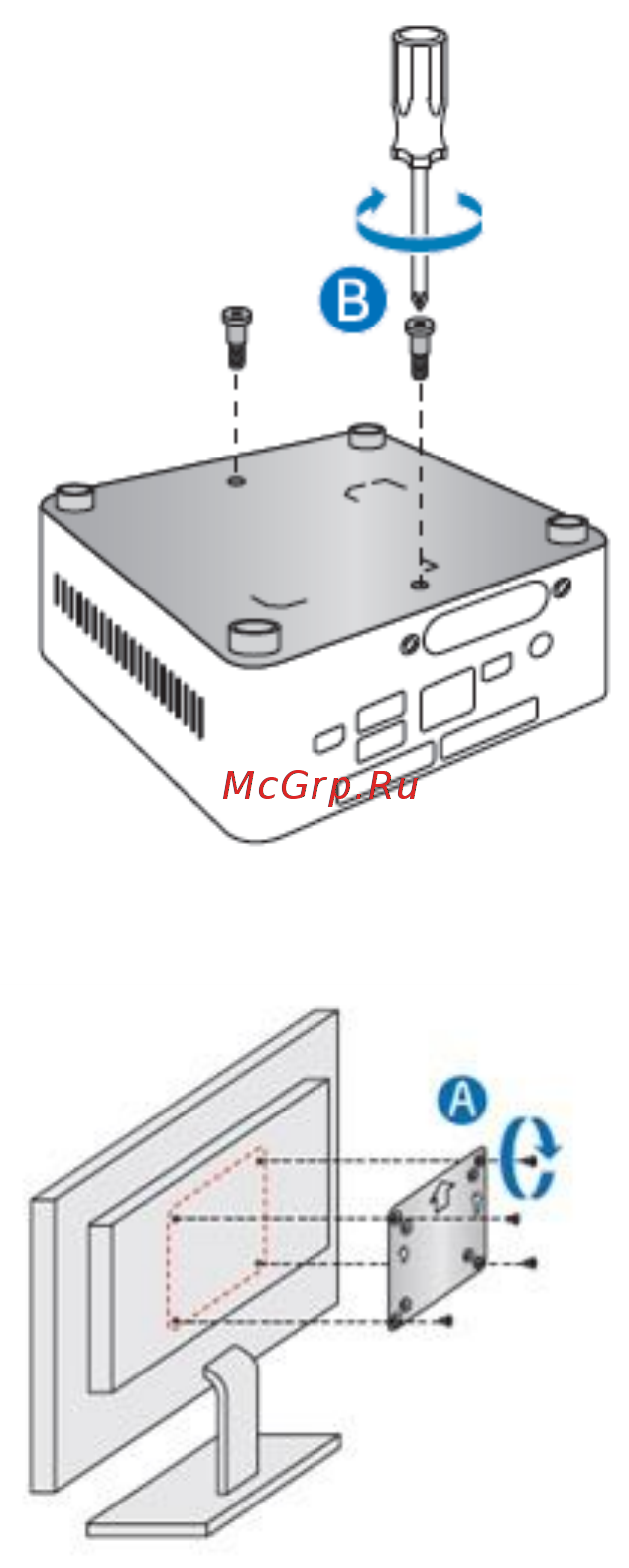 Intel nuc, nuc5i3myhe [10/12] Attach and use the vesa bracket optional