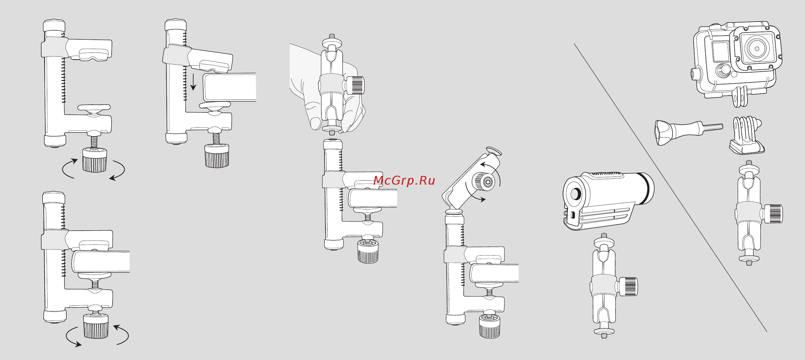 Joby action clamp & locking arm Инструкция по эксплуатации онлайн