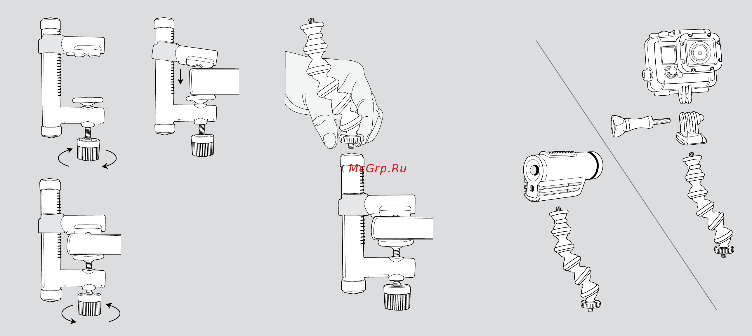 Joby action clamp & gorillapod arm Инструкция по эксплуатации онлайн