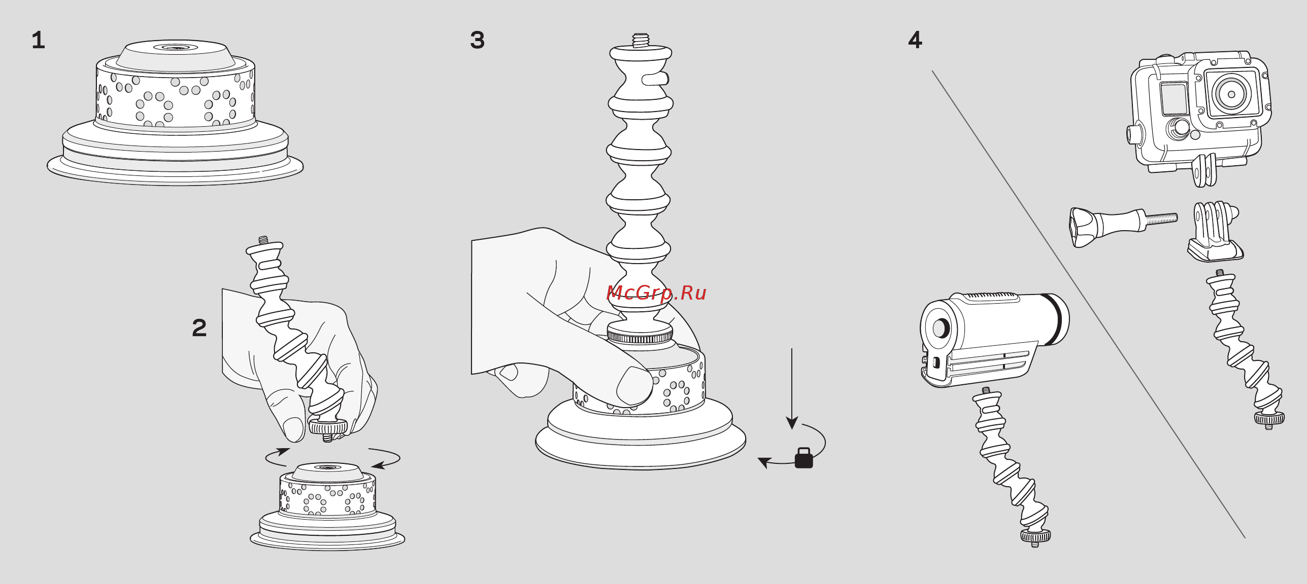 Joby suction cup & gorillapod arm Инструкция по эксплуатации онлайн