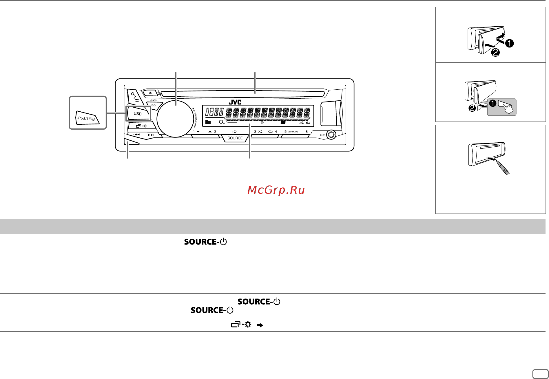 JVC kd-r471e [21/68] Fonctionnement de base