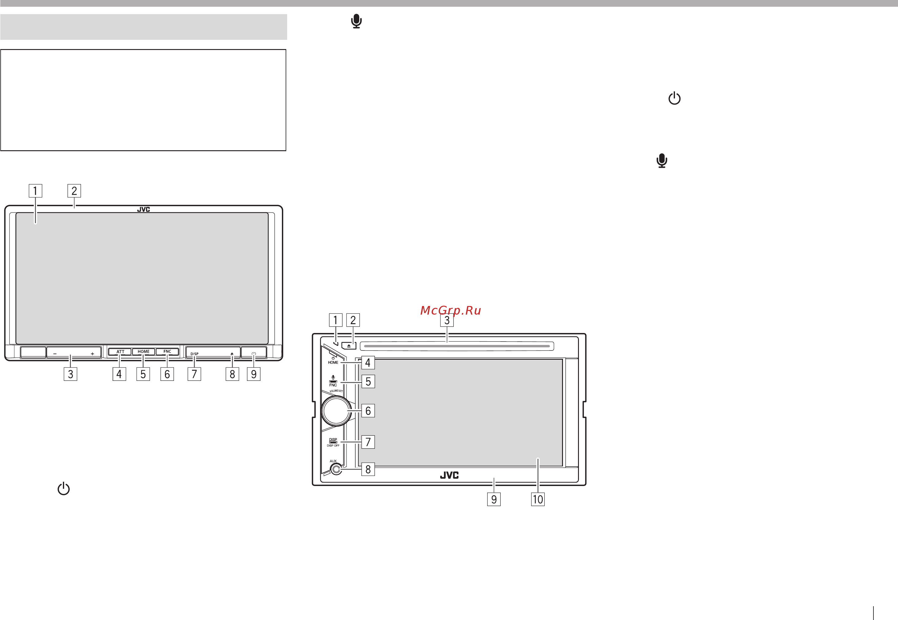 JVC kw-v31btee [5/72] Front panel controls