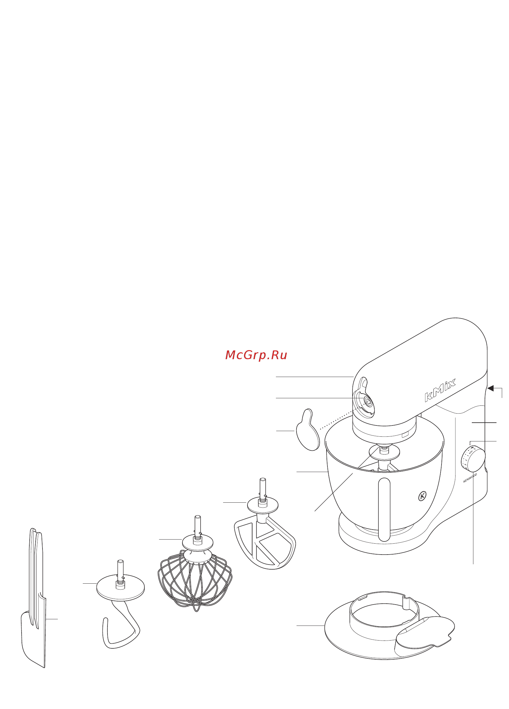 Kenwood kmx 50bl [3/8] Основные узлы и детали кухонного комбайна kenwood