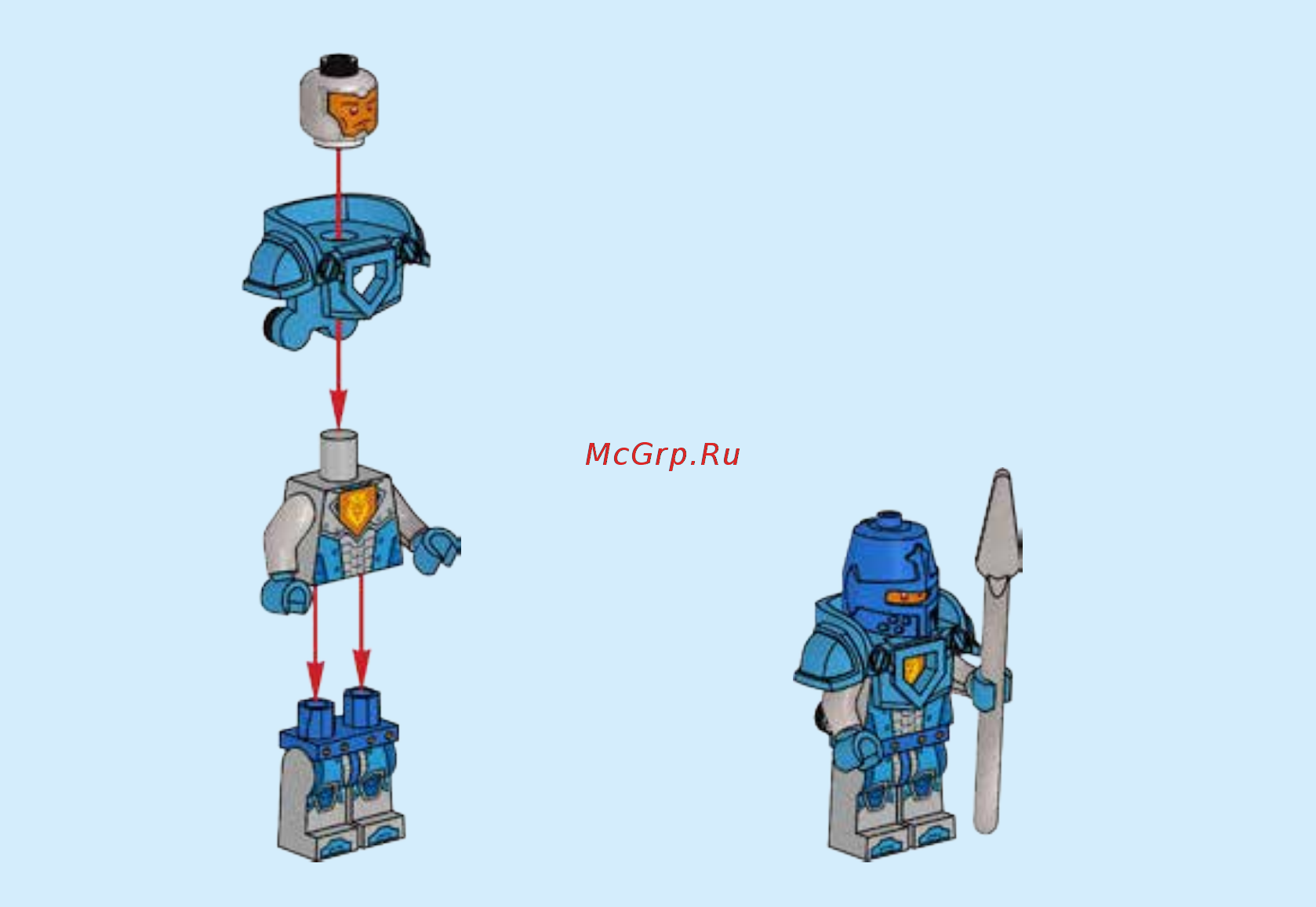 Lego nexo knights 70318 шаровая ракета Инструкция по эксплуатации онлайн [3/48] 183492