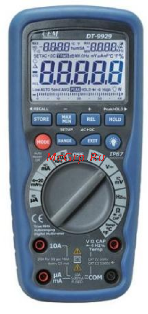 CEM Instruments DT-9939 Инструкция по эксплуатации онлайн