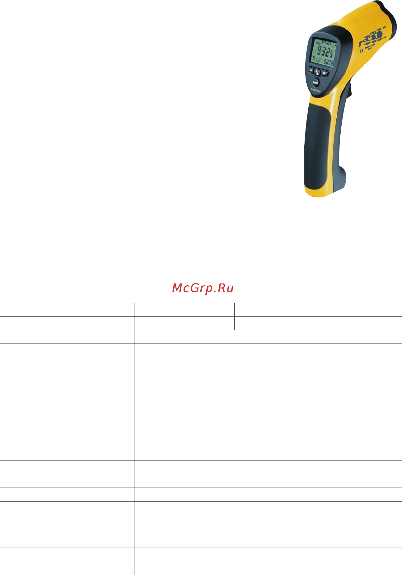 CEM Instruments DT-8839 Руководство по эксплуатации онлайн