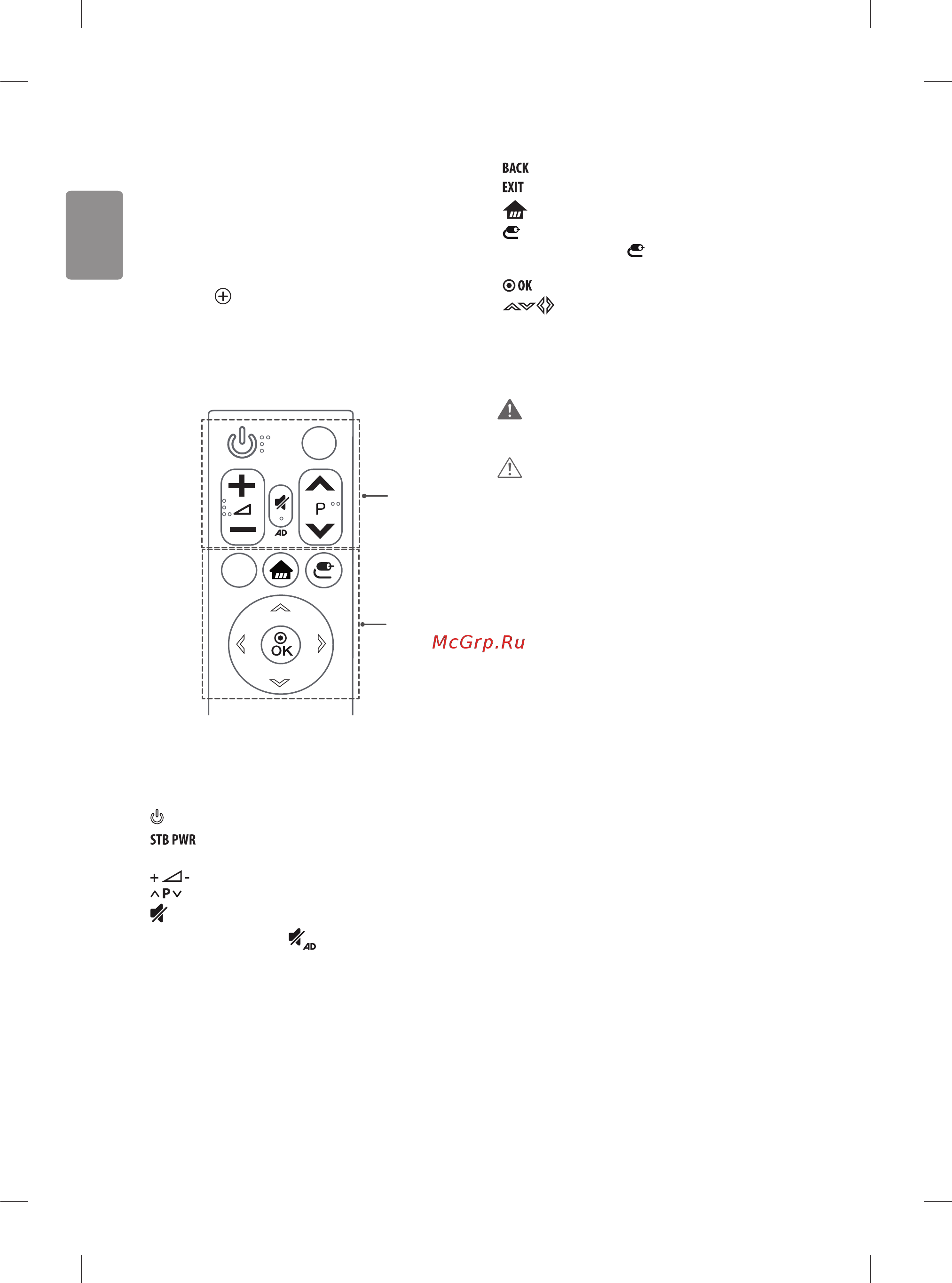 LG OLED65E6V [12/20] Slim remote control