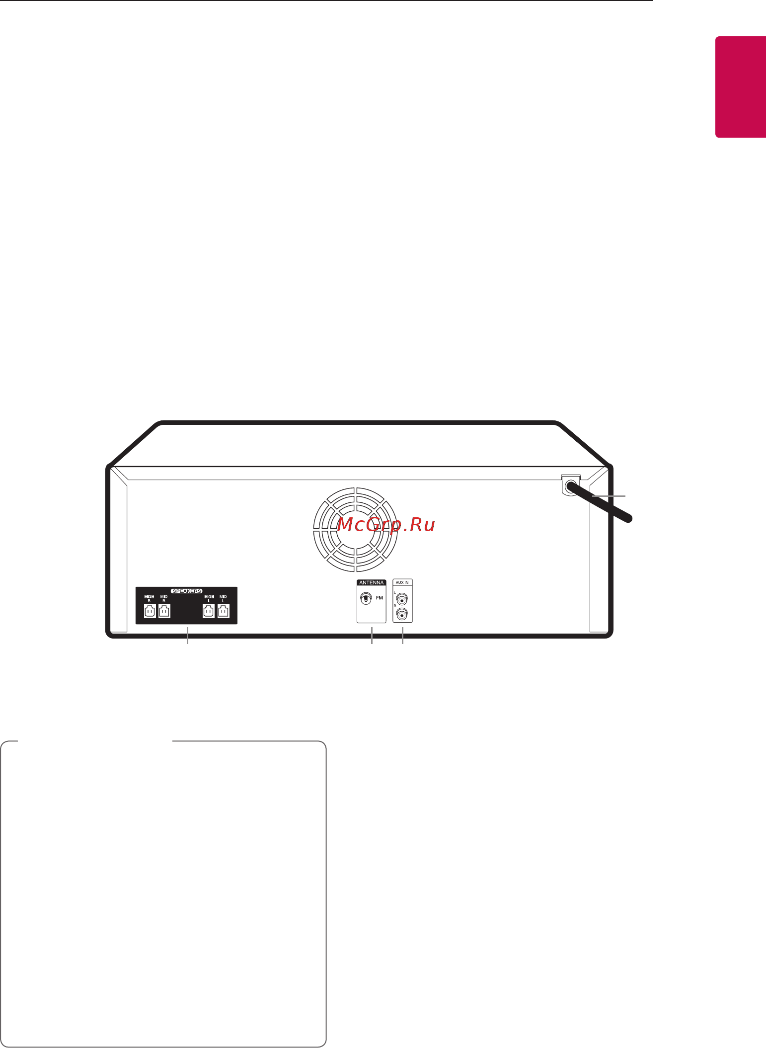 LG cm8360 [11/39] Задняя панель