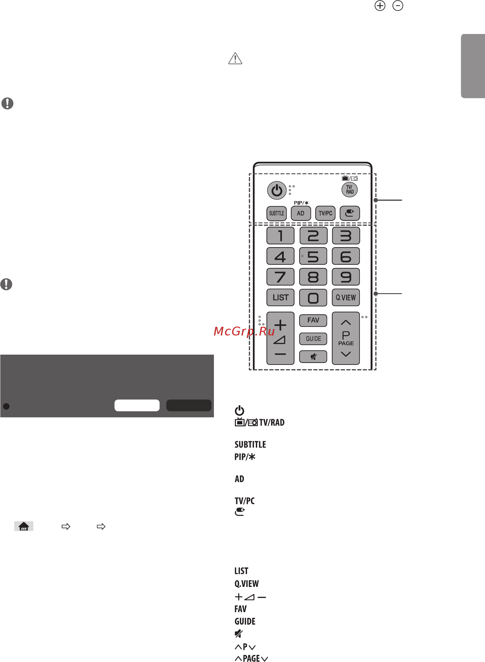 LG 20mt48vf-pz [17/82] Пульт дистанционного управления пульт ду