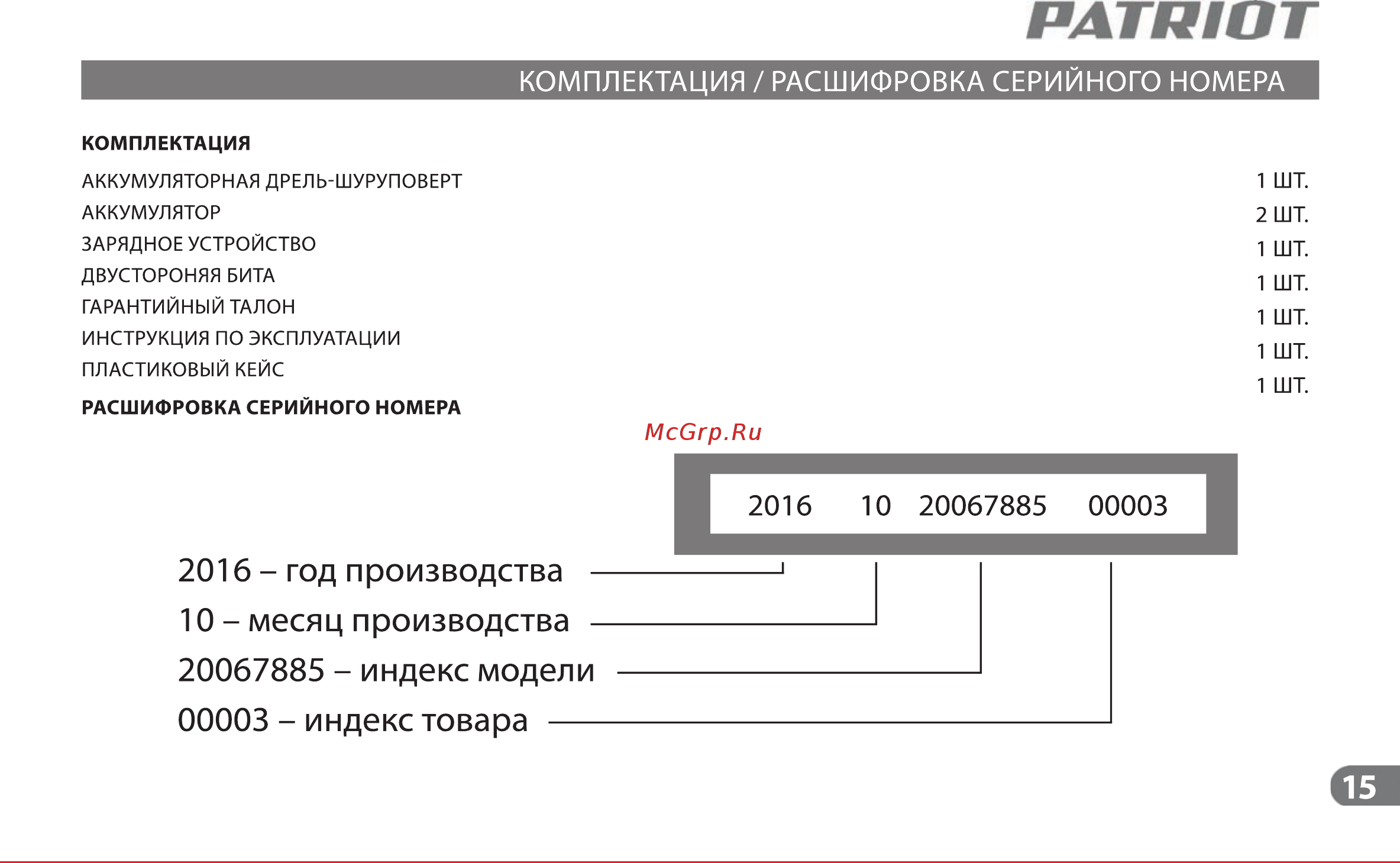 Patriot The OneE BR 241Li 180201416 [14/15] Ратпют