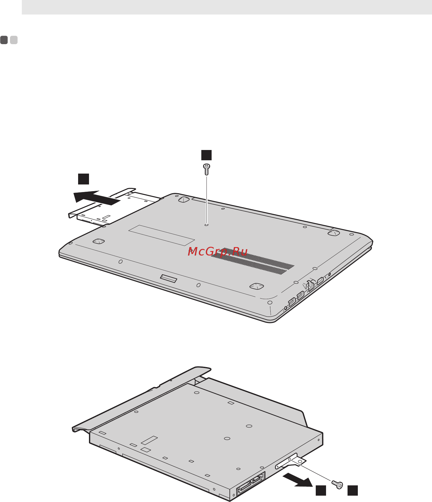 Lenovo IdeaPad 110-15ACL, 80TJ004XRK [36/39] Снятие оптического привода