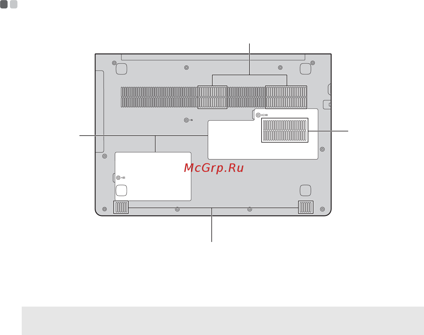 Lenovo ideapad 310-15abr, 80st000erk [16/46] Вид снизу