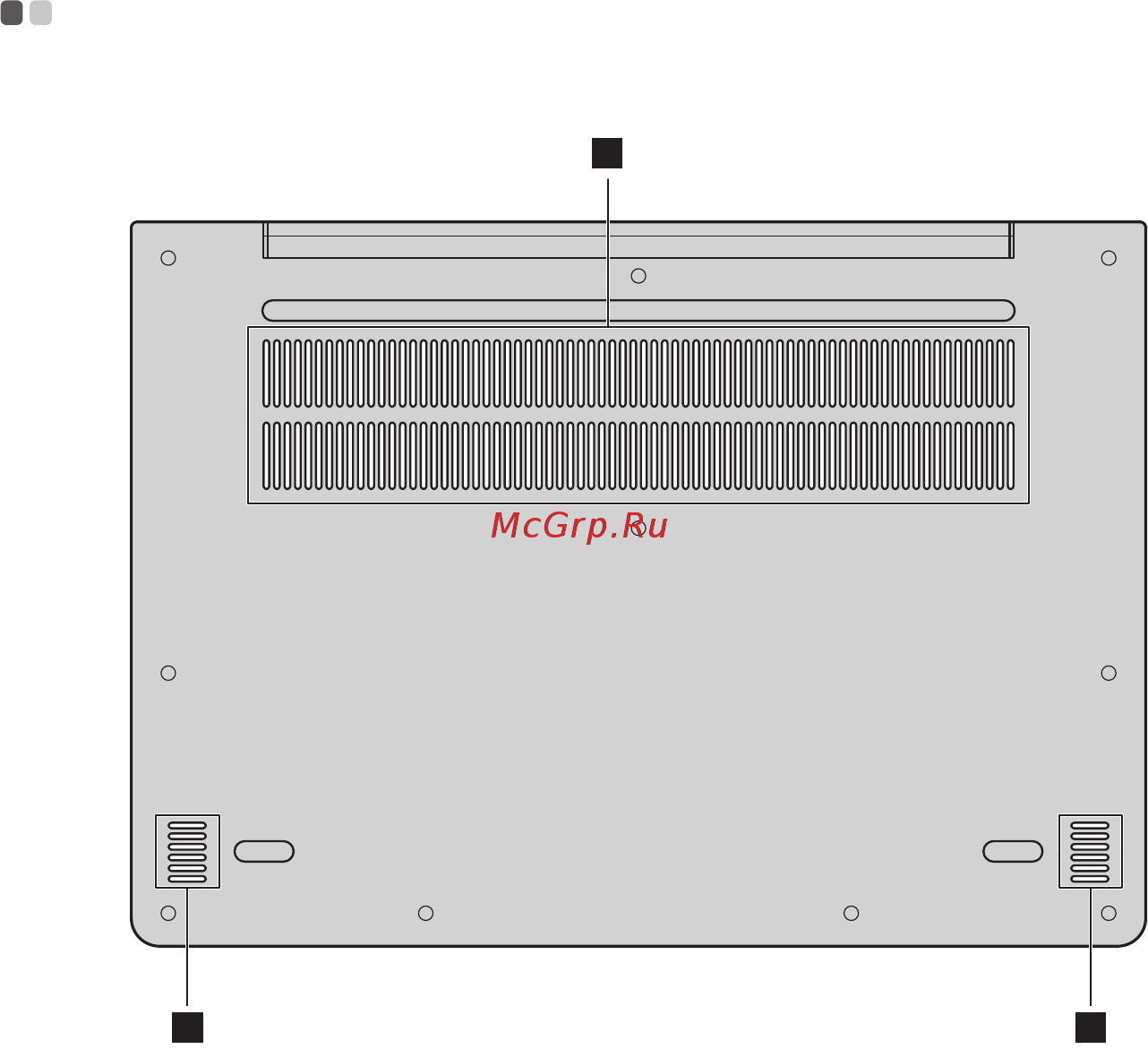 Lenovo ideapad 710s plus-13isk, 80vu003ark [14/28] Вид снизу