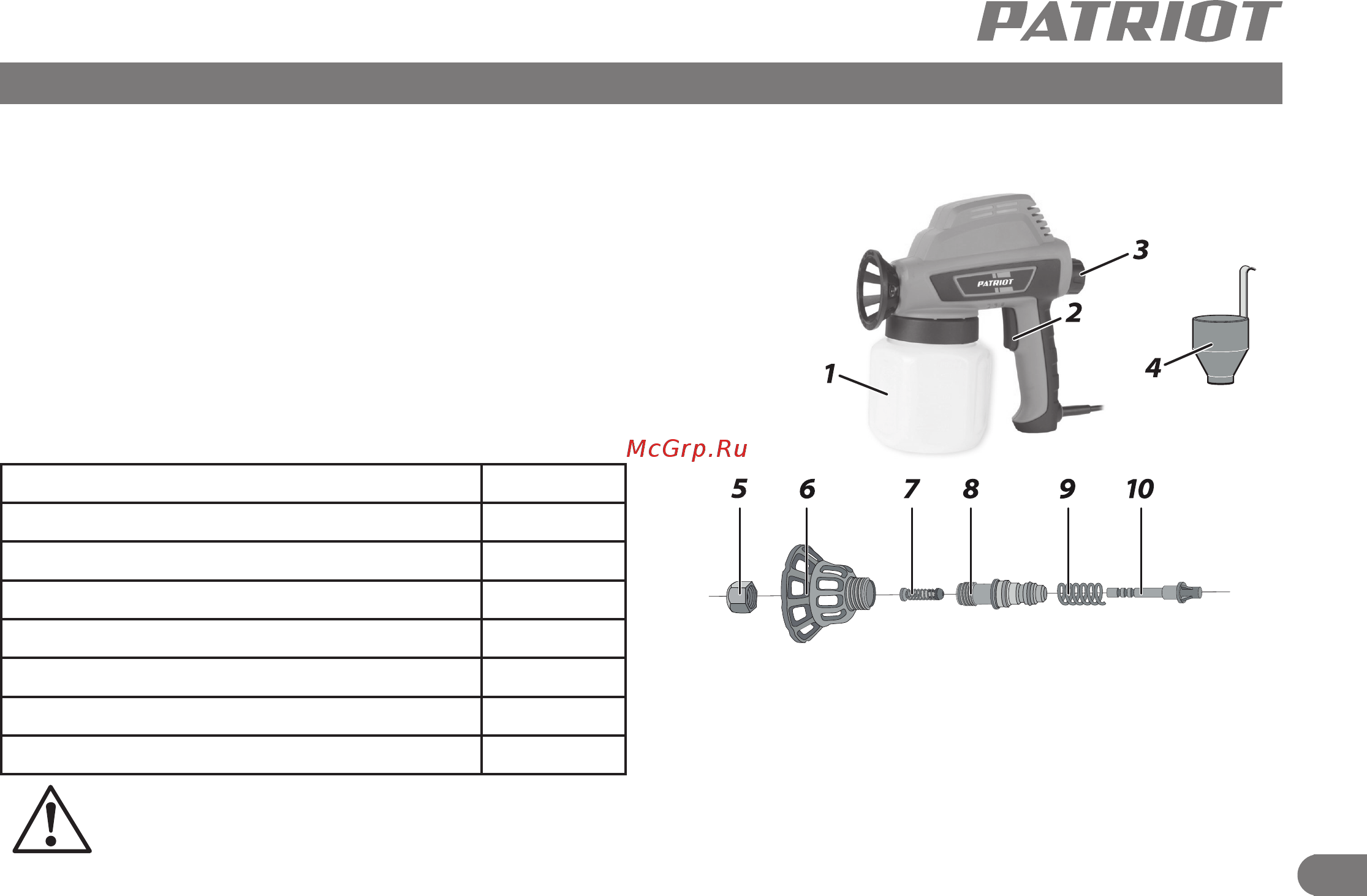 Patriot SG 110 170303500 [4/12] Внимание внешний вид и устройство инструмента могут отличаться от представленных в инструкции