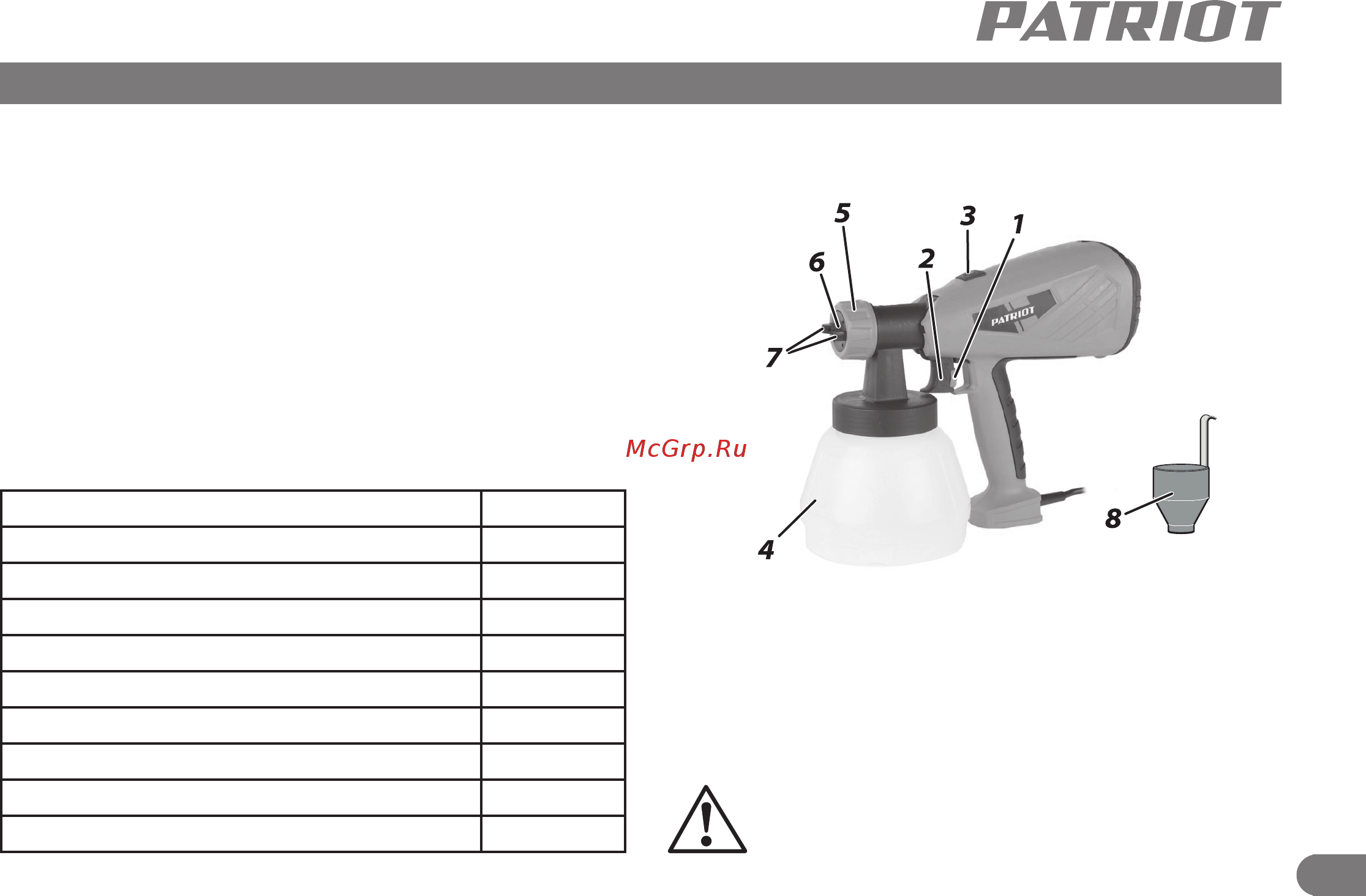 Patriot SG 500 [4/13] Технические характеристики
