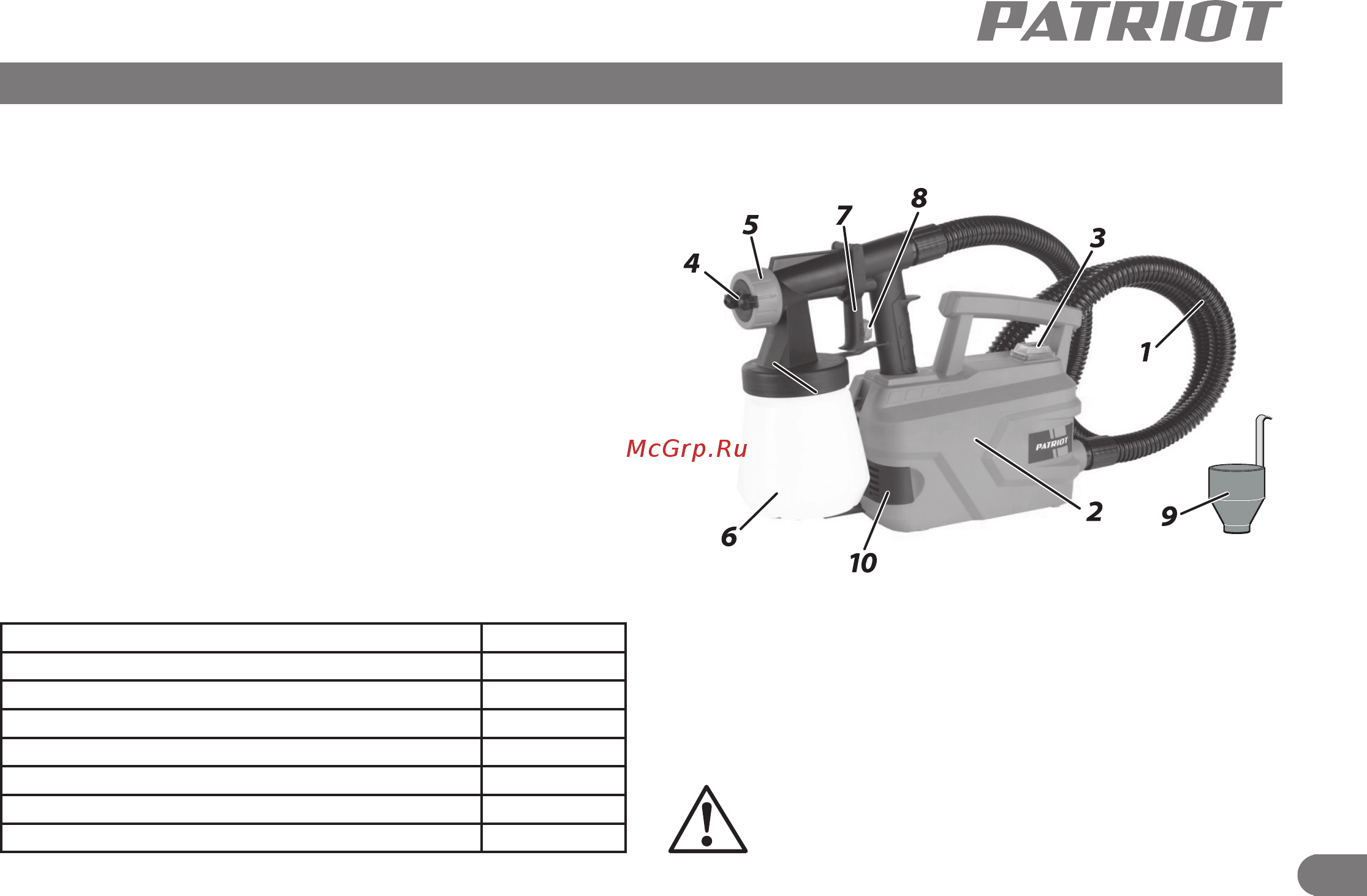 Patriot SG 550 Инструкция по эксплуатации онлайн [4/13] 184246